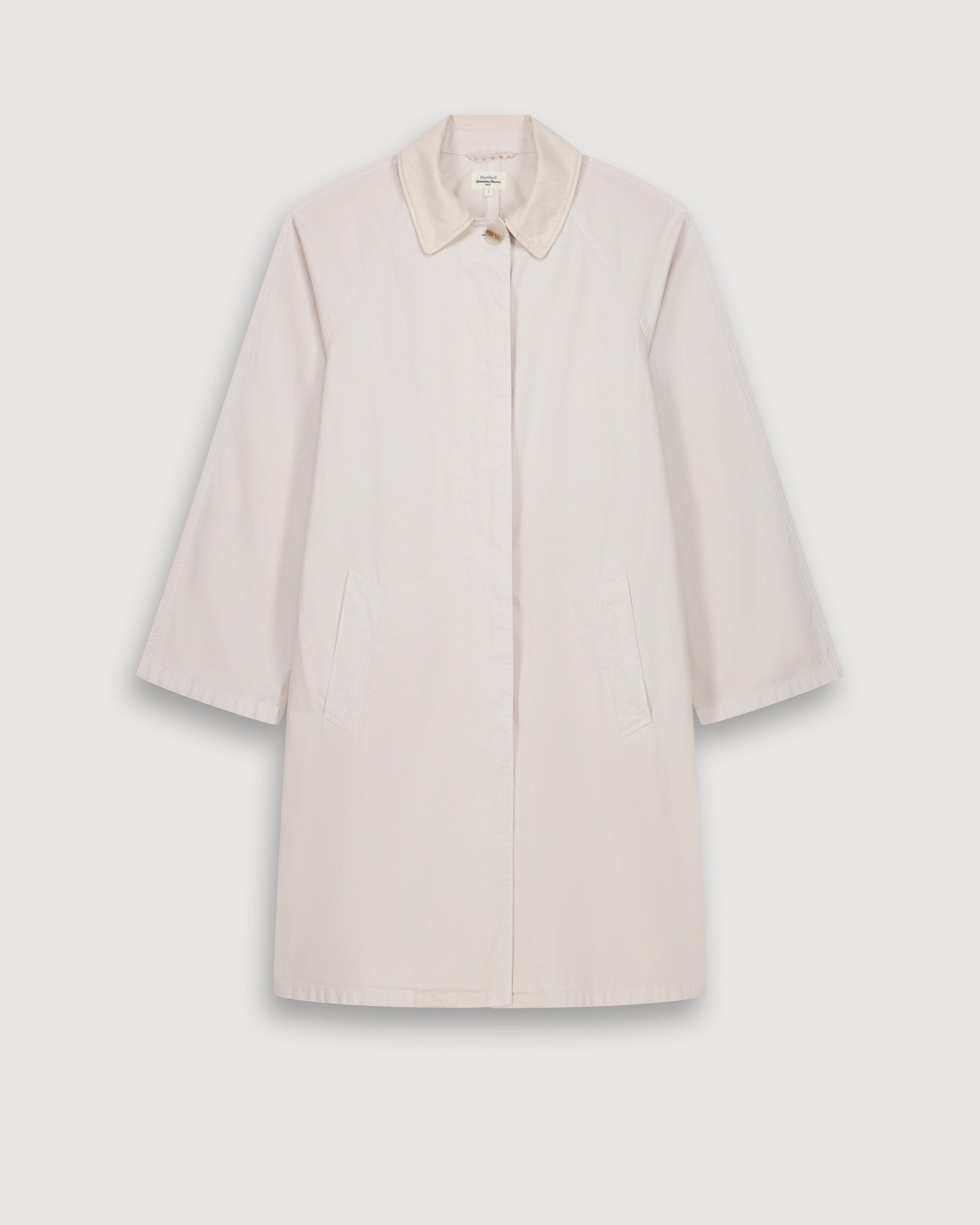 Manteau Femme en Gabardine De Coton Beige Vibe