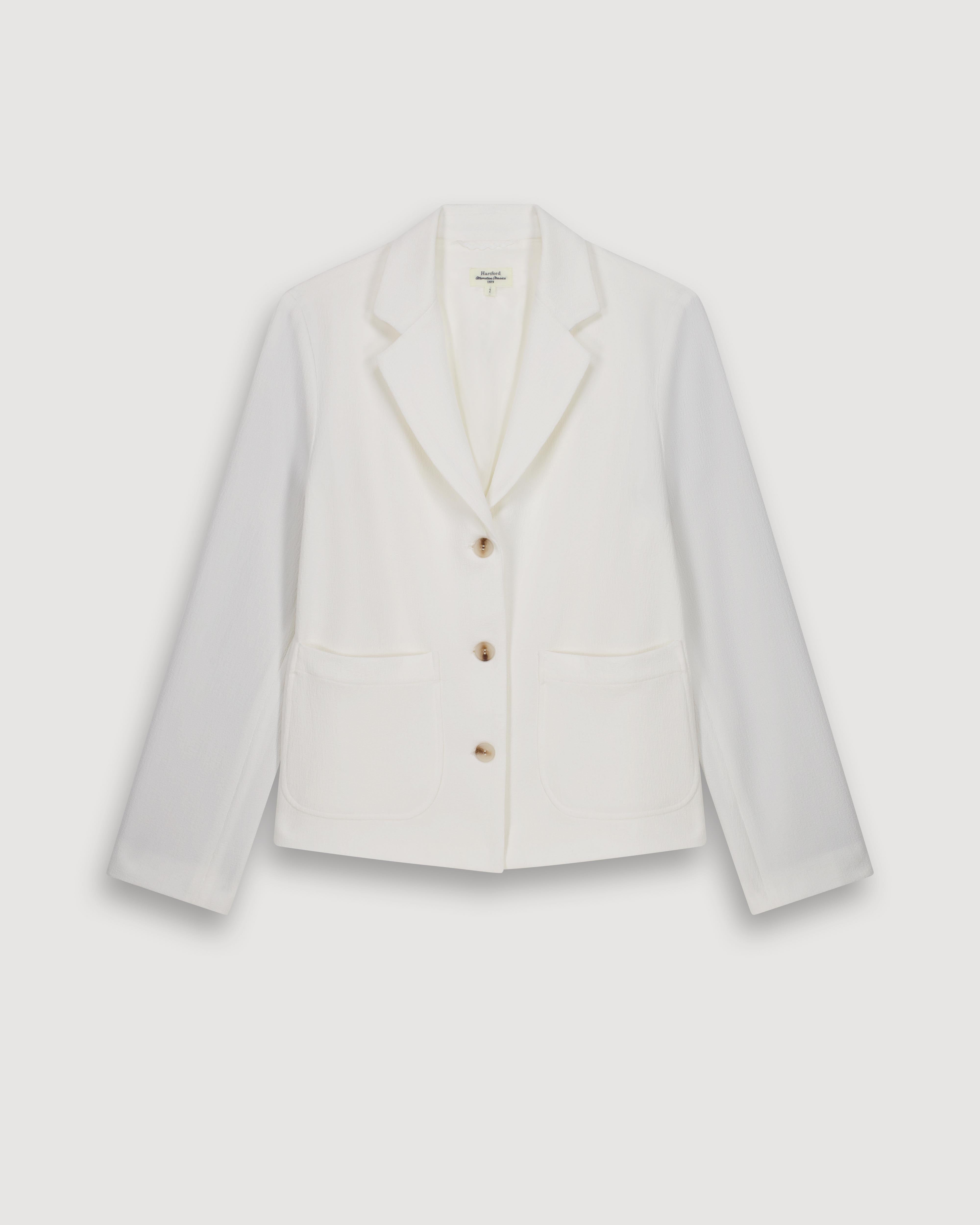 Vizir Women's White Crepe Jacket BFVJ613-01 - Women's Jacket