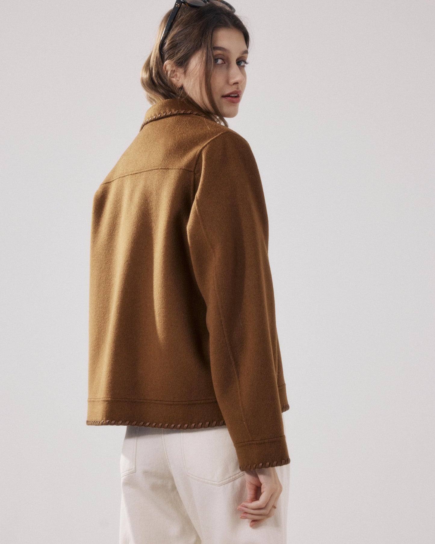 Veste Femme en Laine Double Face Bronze Vanice BFVN555-02