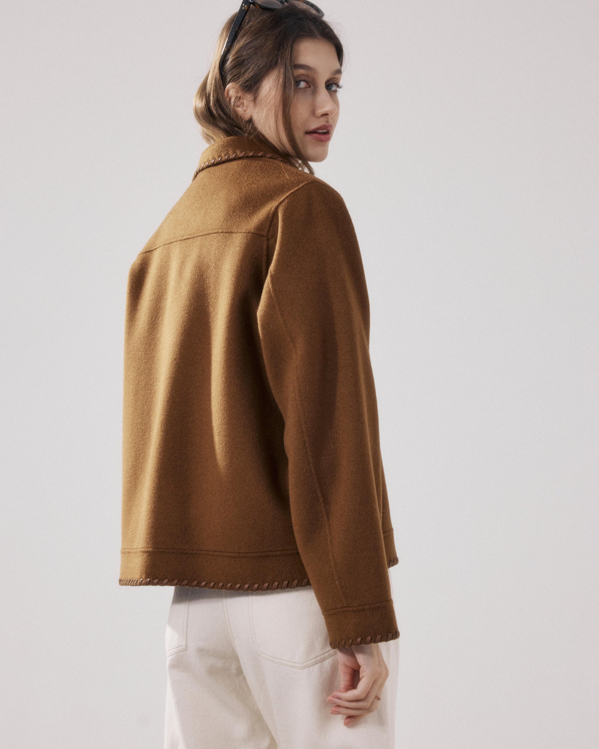 Veste Femme en Laine Double Face Bronze Vanice BFVN555-02