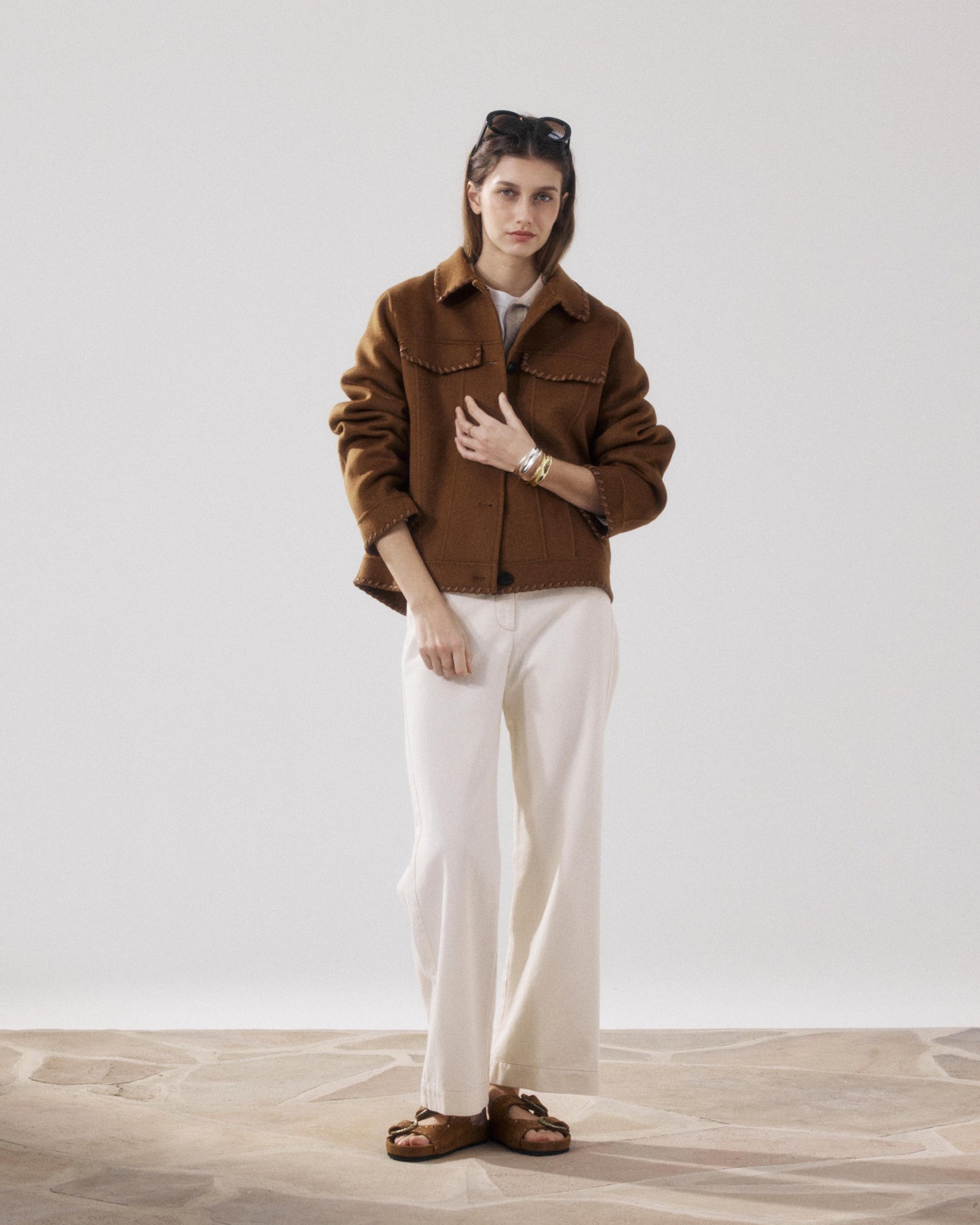 Veste Femme en Laine Double Face Bronze Vanice BFVN555-02