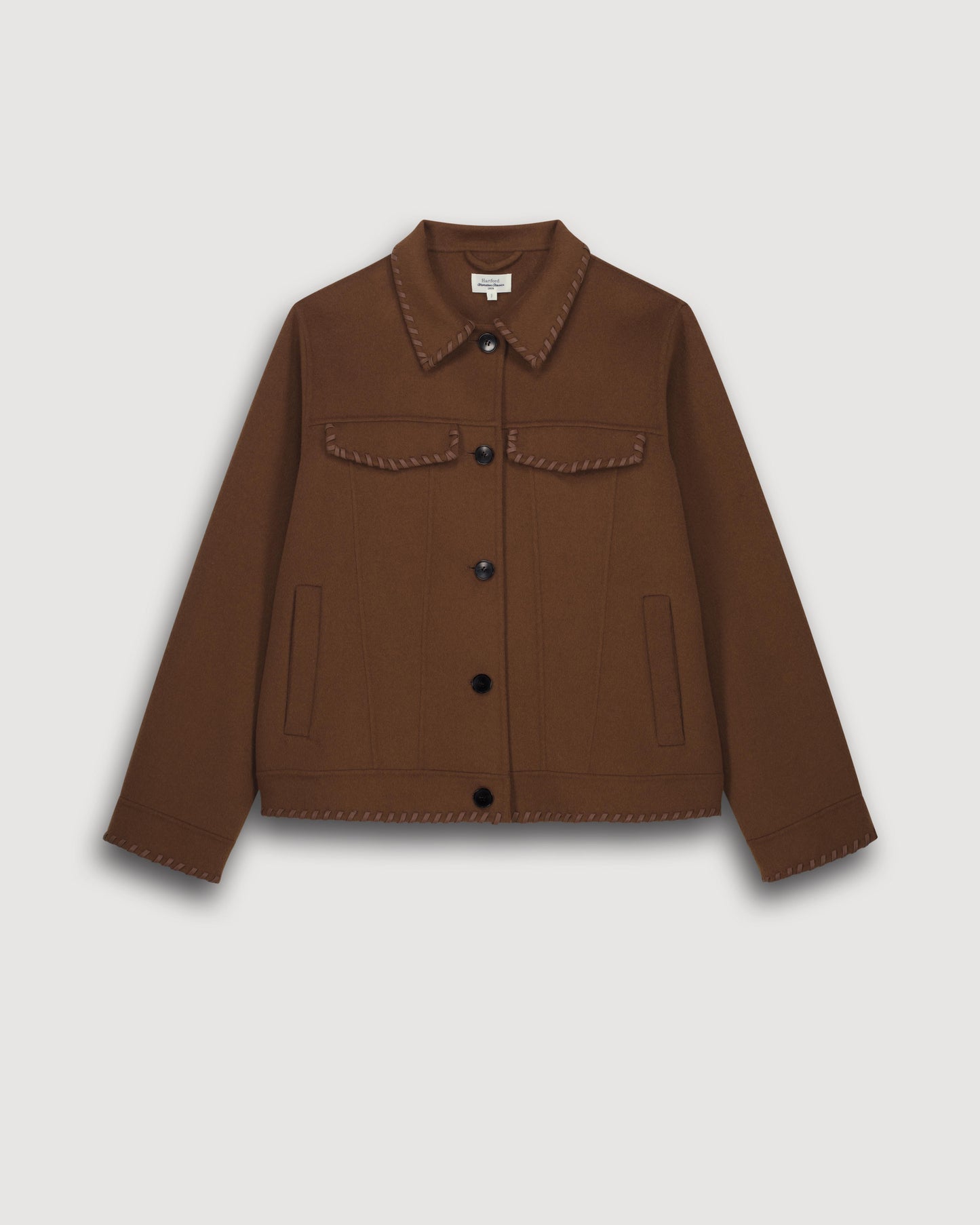 Veste Femme en Laine Double Face Bronze Vanice