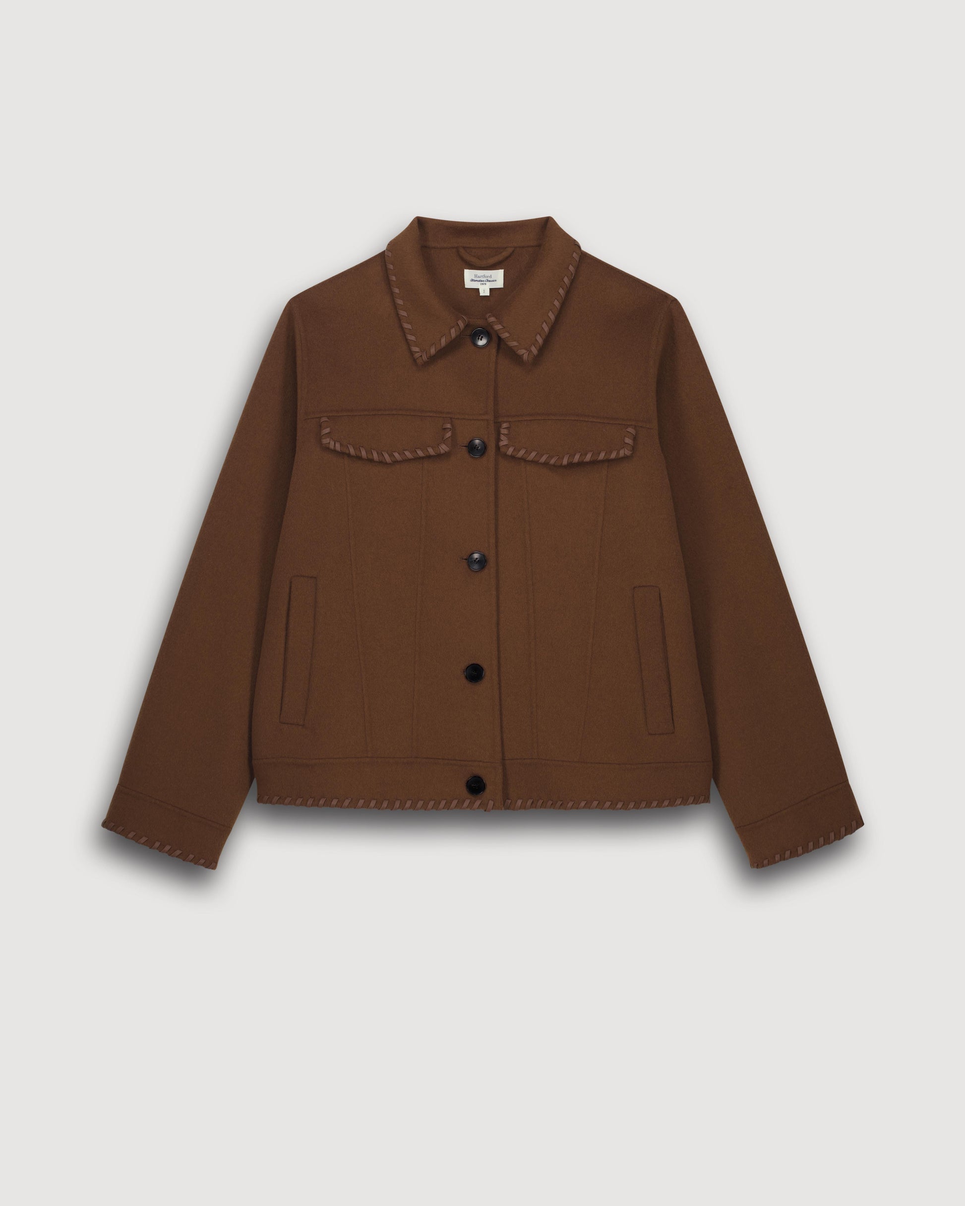 Veste Femme en Laine Double Face Bronze Vanice