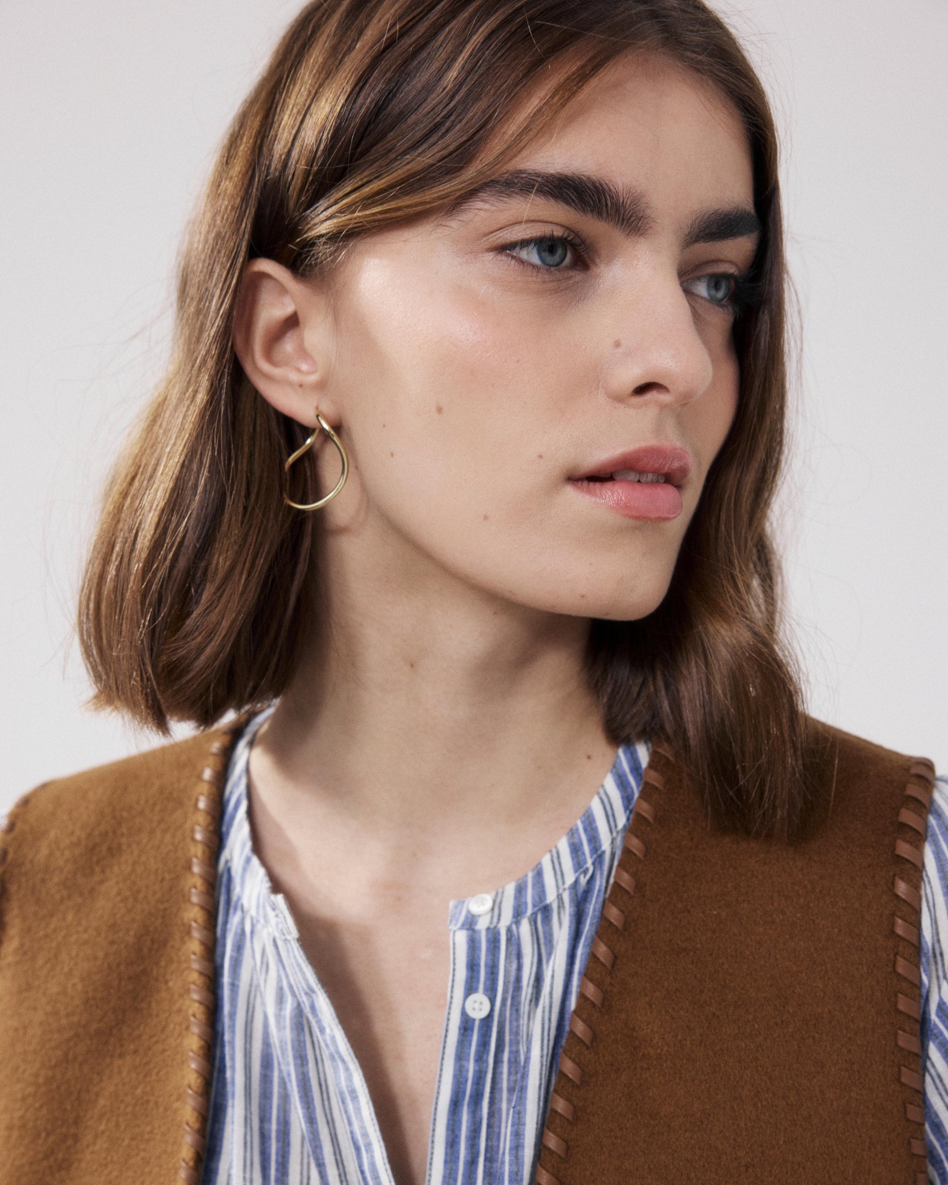 Gilet Femme en Laine Double Face Bronze Van BFVP555-02