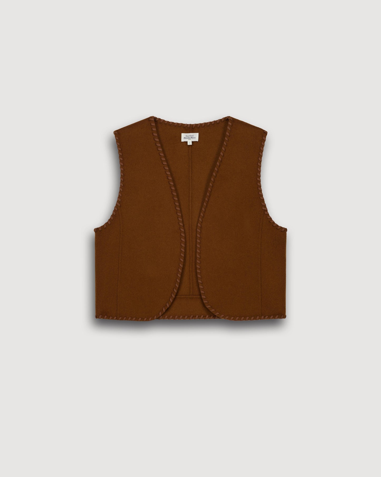 Gilet Femme en Laine Double Face Bronze Van