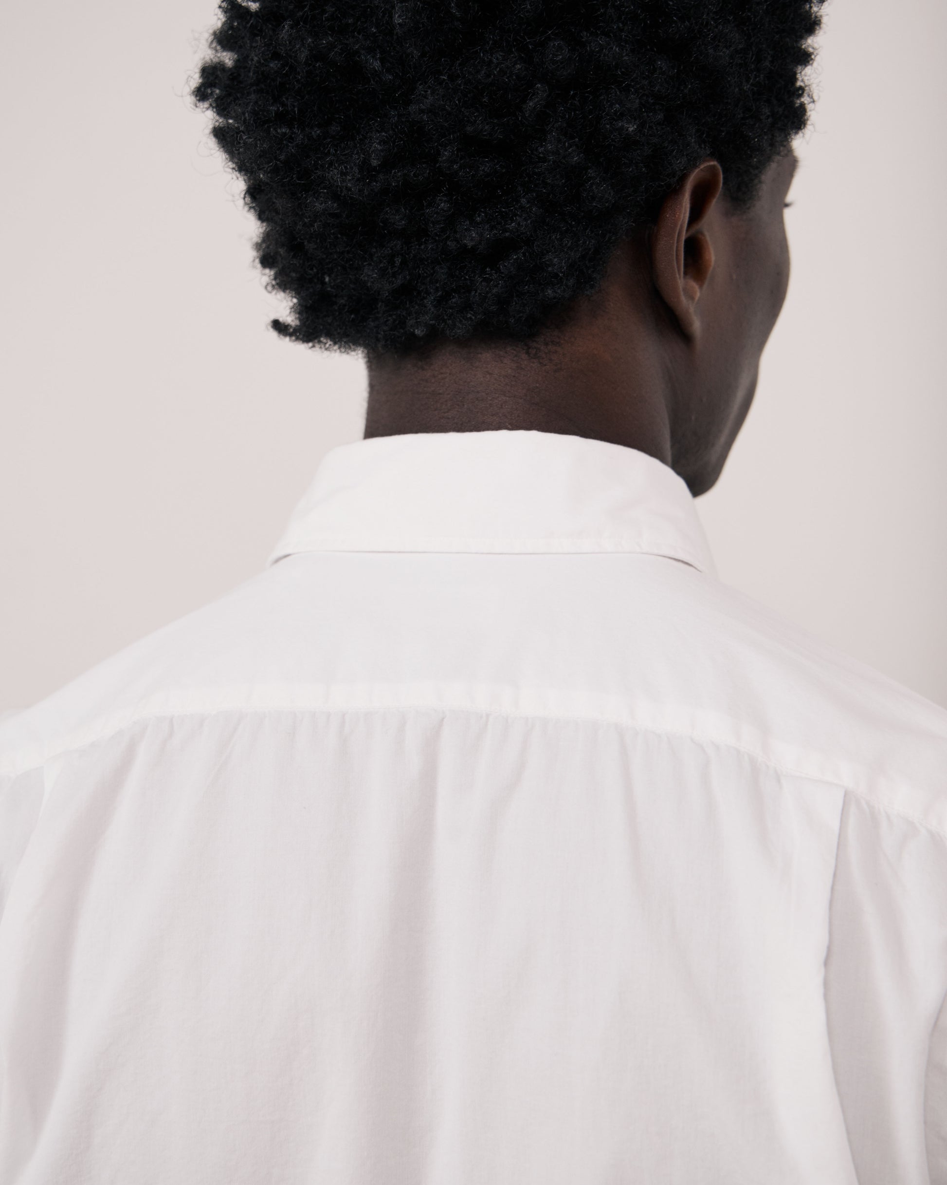 Chemise Homme en Gabardine de Coton Blanc Paul