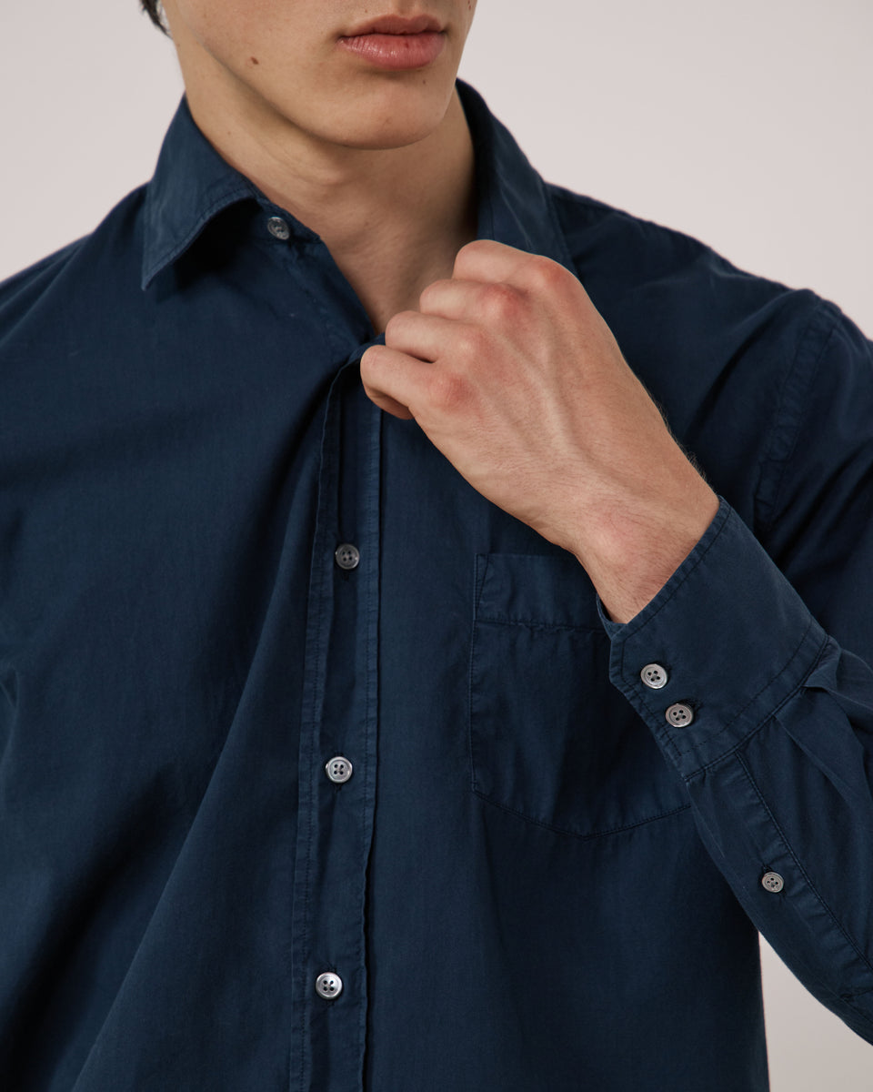 Chemise Homme en Gabardine de Coton Carbone Paul - Image 3