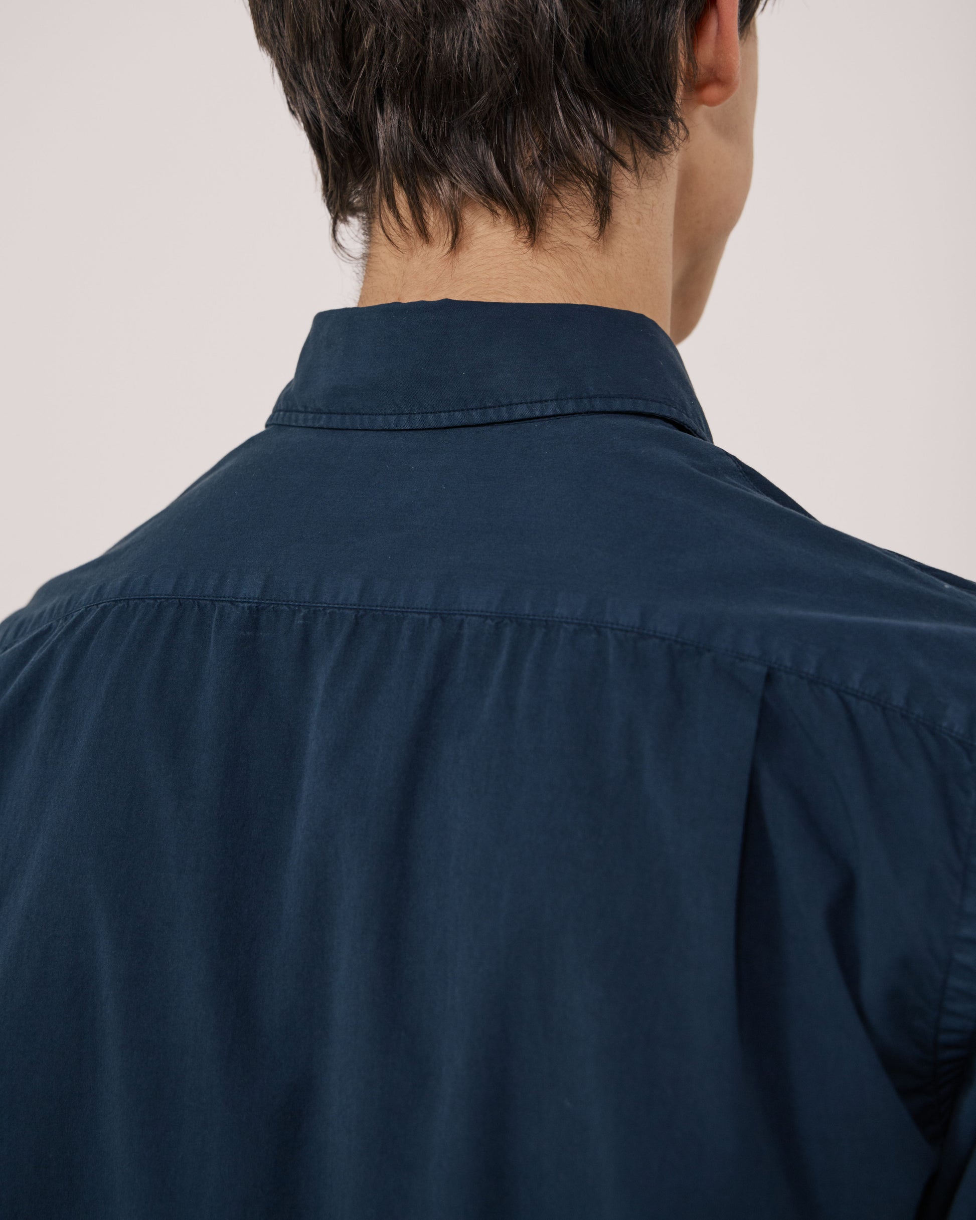 Chemise Homme en Gabardine de Coton Carbone Paul
