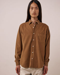 Chemise Homme en Velours Côtelé Fin Cognac Paul