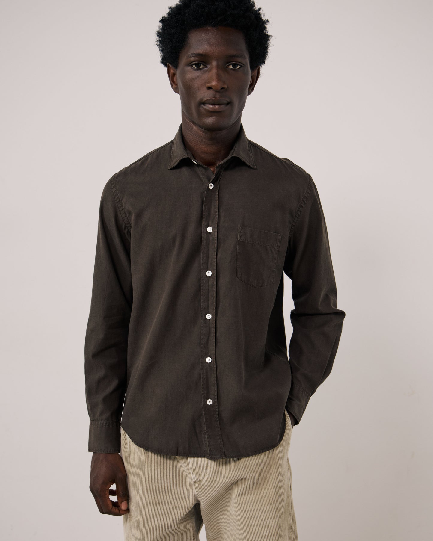Chemise Homme en Tencel & Coton Gris Paul