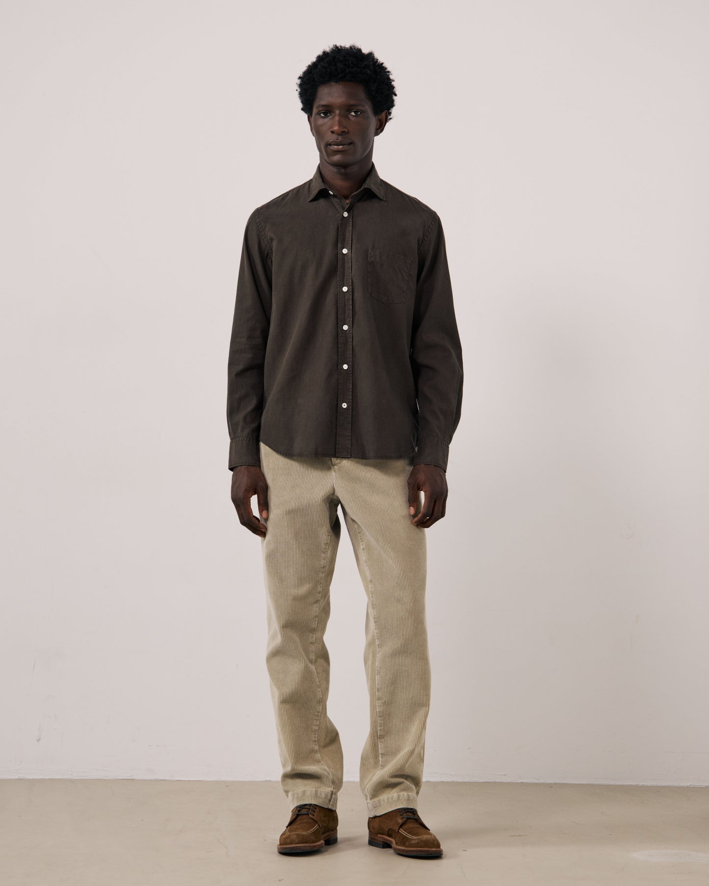 Chemise Homme en Tencel & Coton Gris Paul