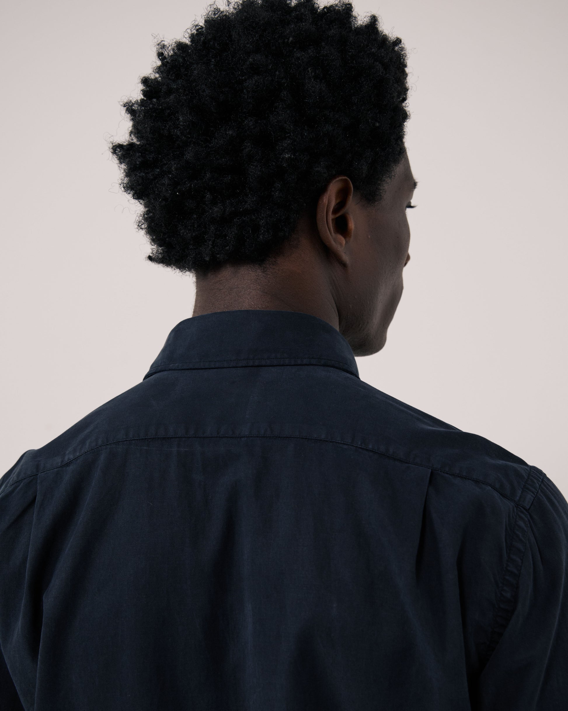 Chemise Homme en Tencel & Coton Bleu Marine Paul