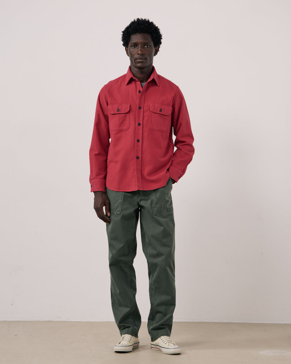 Chemise Homme en Flanelle de Coton Framboise Paco - Image 2