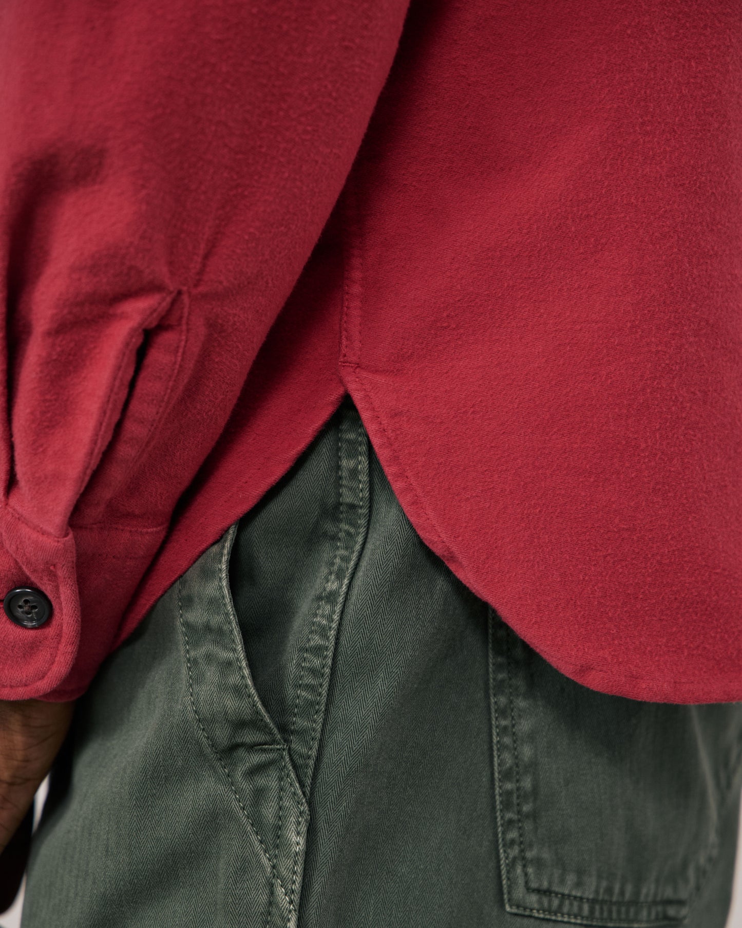 Chemise Homme en Flanelle de Coton Framboise Paco