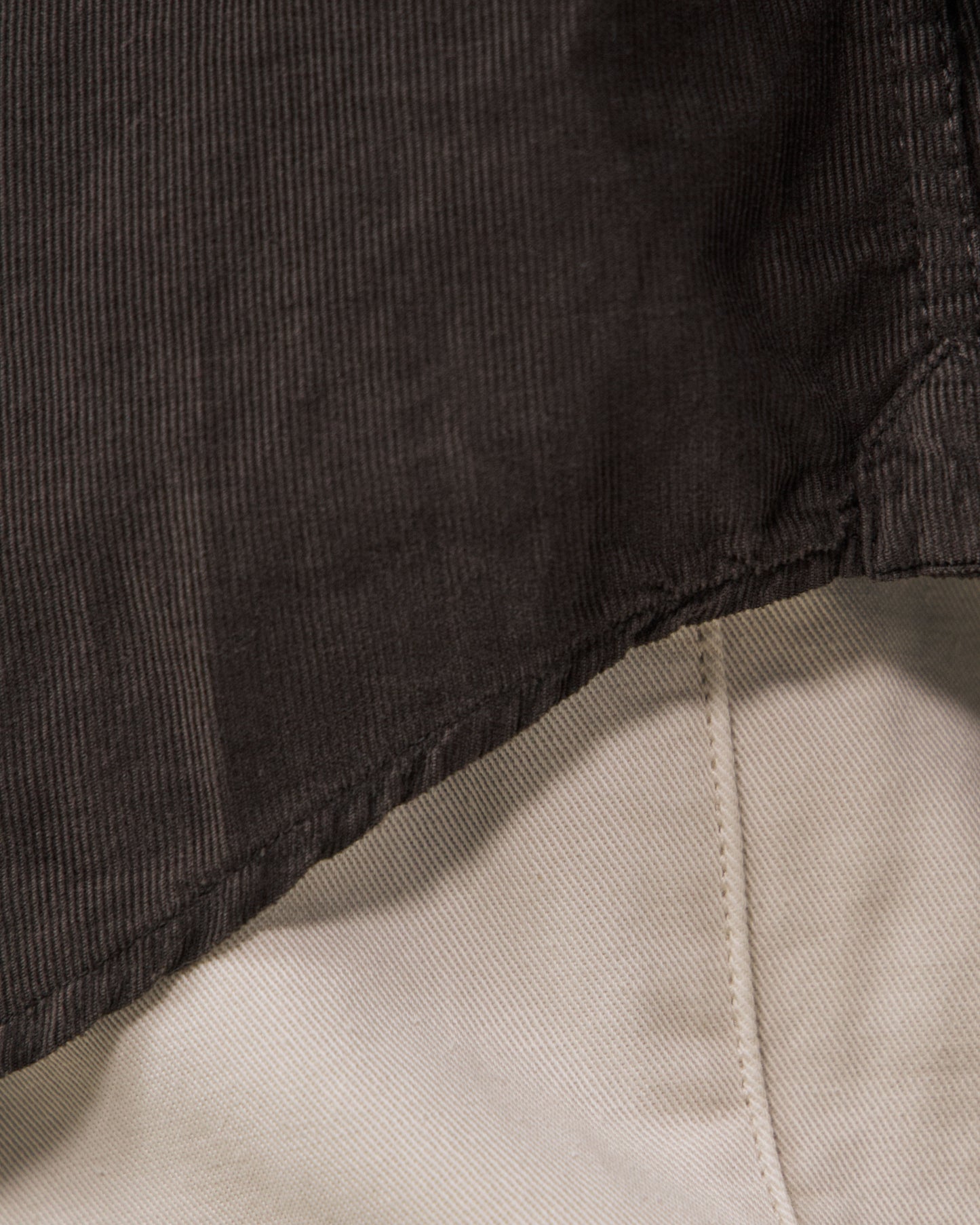 Chemise Homme en Velours Côtelé Fin Gris Storm
