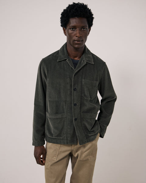 Perry Men's Camo Green Seersucker Corduroy Jacket BG10104-71