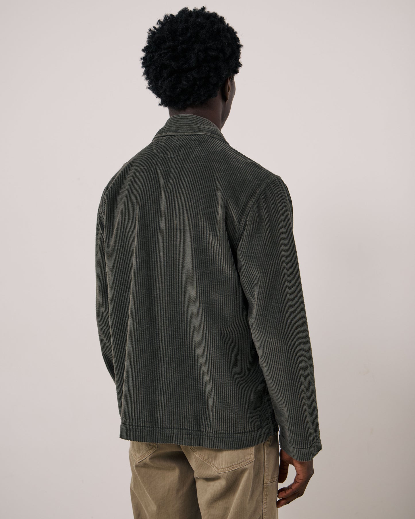 Veste Homme en Velours Côtelé Seersucker Vert Camo Perry