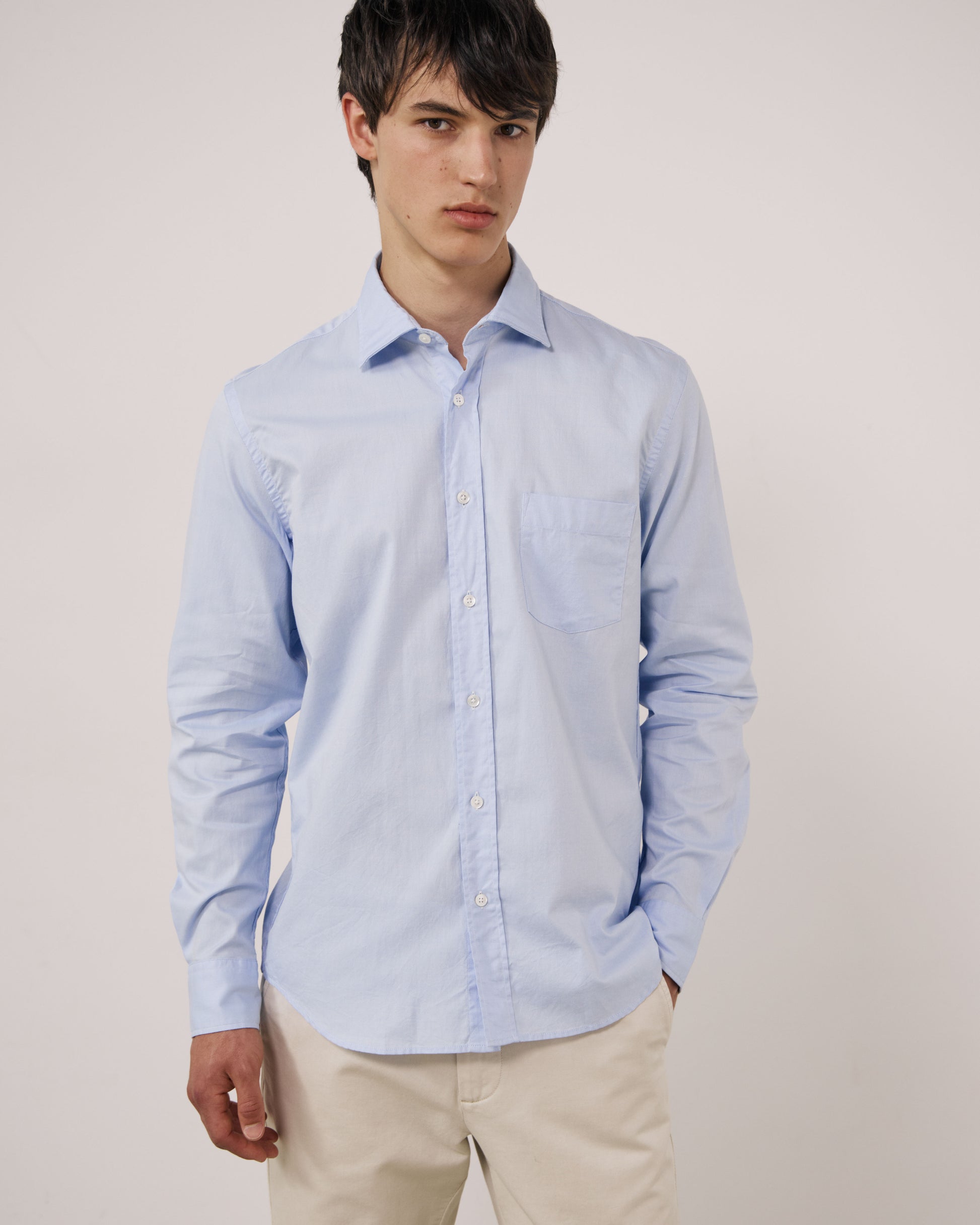 Chemise Homme en Oxford Bleu Ciel Paul