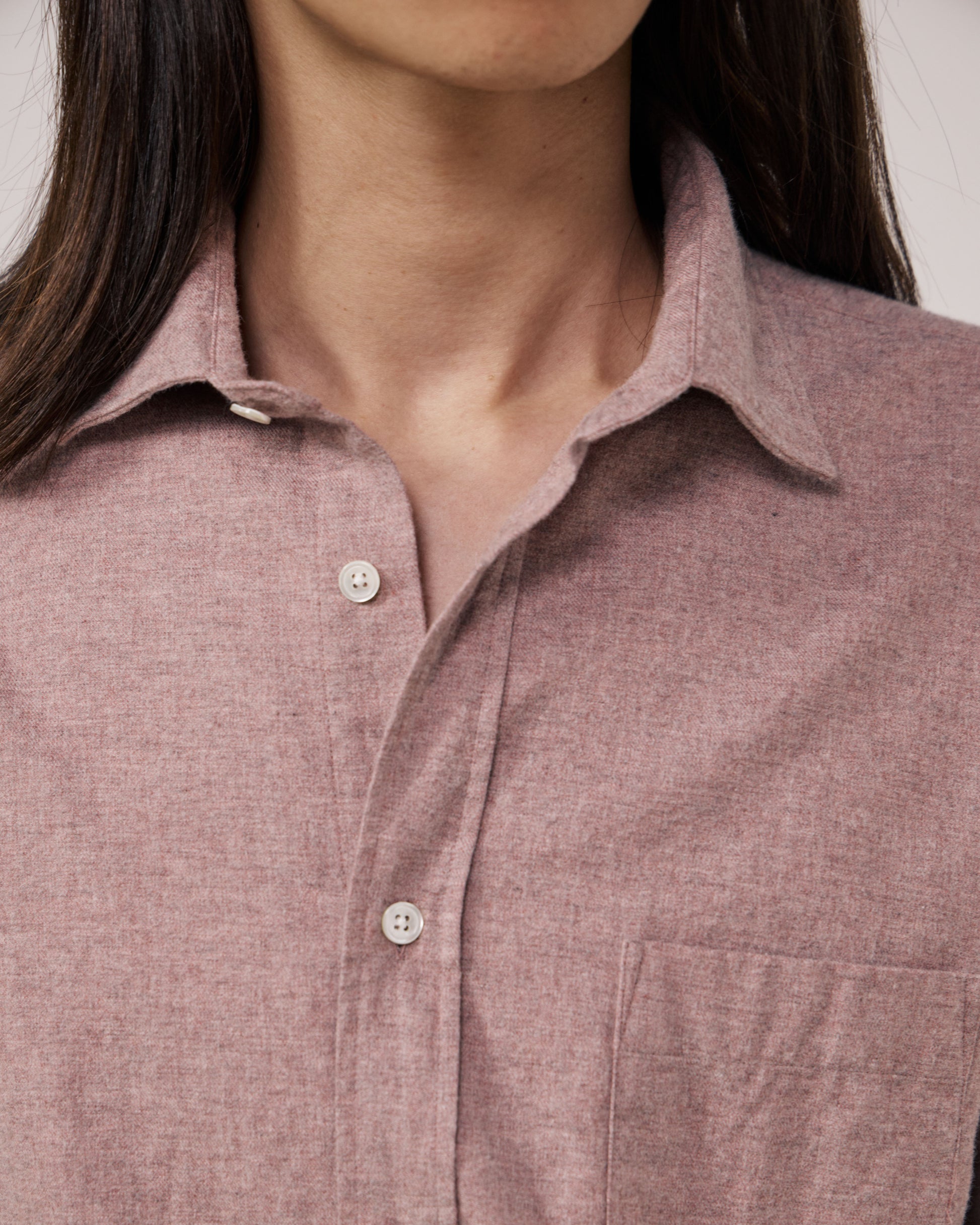 Chemise Homme en Flanelle Rose Poudré Paul