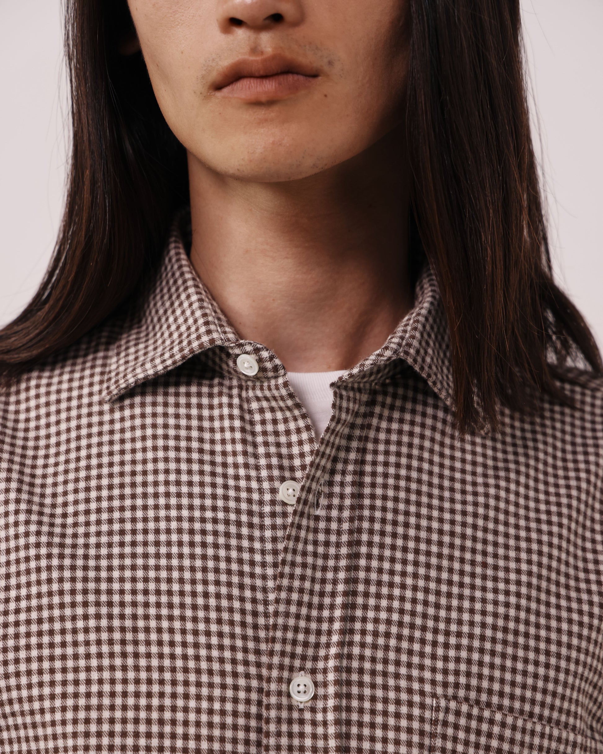 Chemise Homme en Flanelle à Carreaux Chocolat Paul