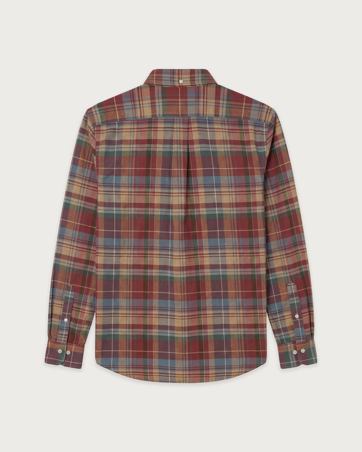 Camicia da uomo in cotone a quadri rosso Pitt