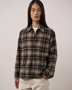 Veste Homme en Laine à Carreaux Marron Perry