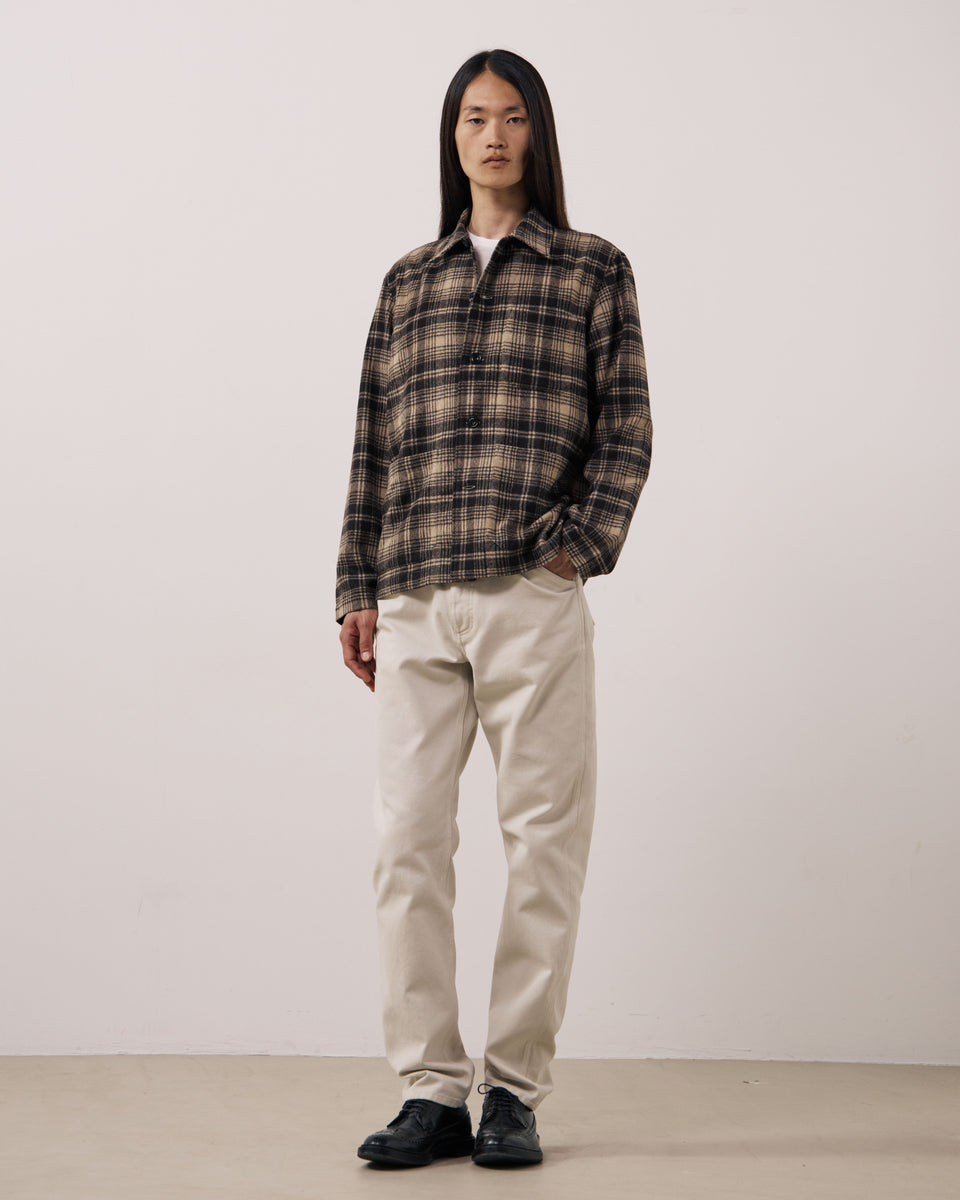Veste Homme en Laine à Carreaux Marron Perry - Image 2