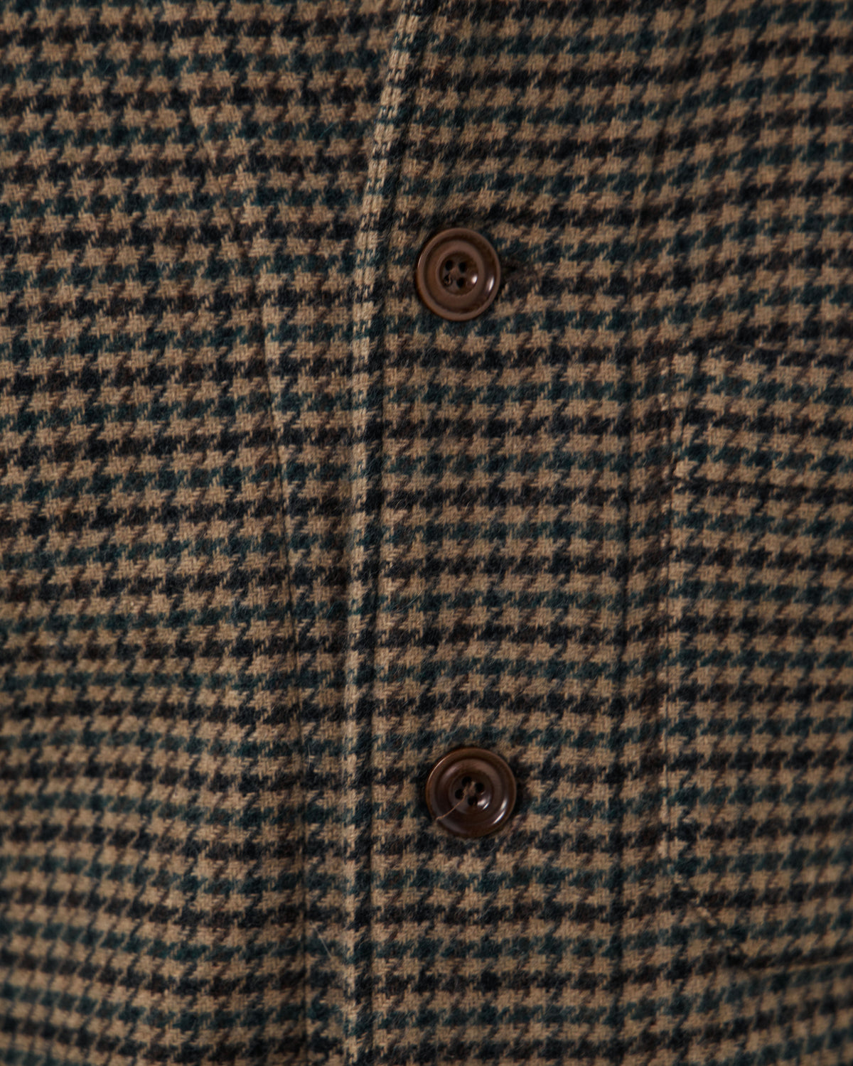 Veste Homme en Laine Double Face à Chevrons Marron Perry