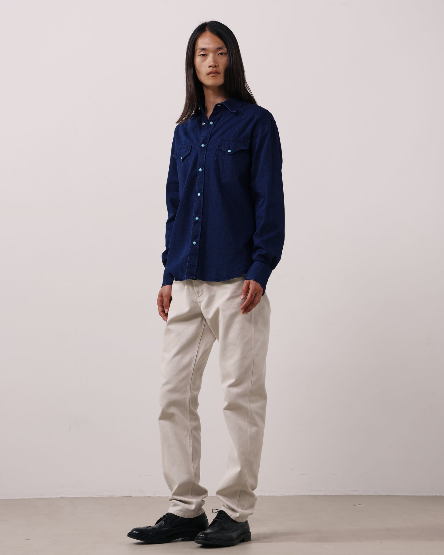 Chemise Homme en Denim Bleu Indigo Pasadena