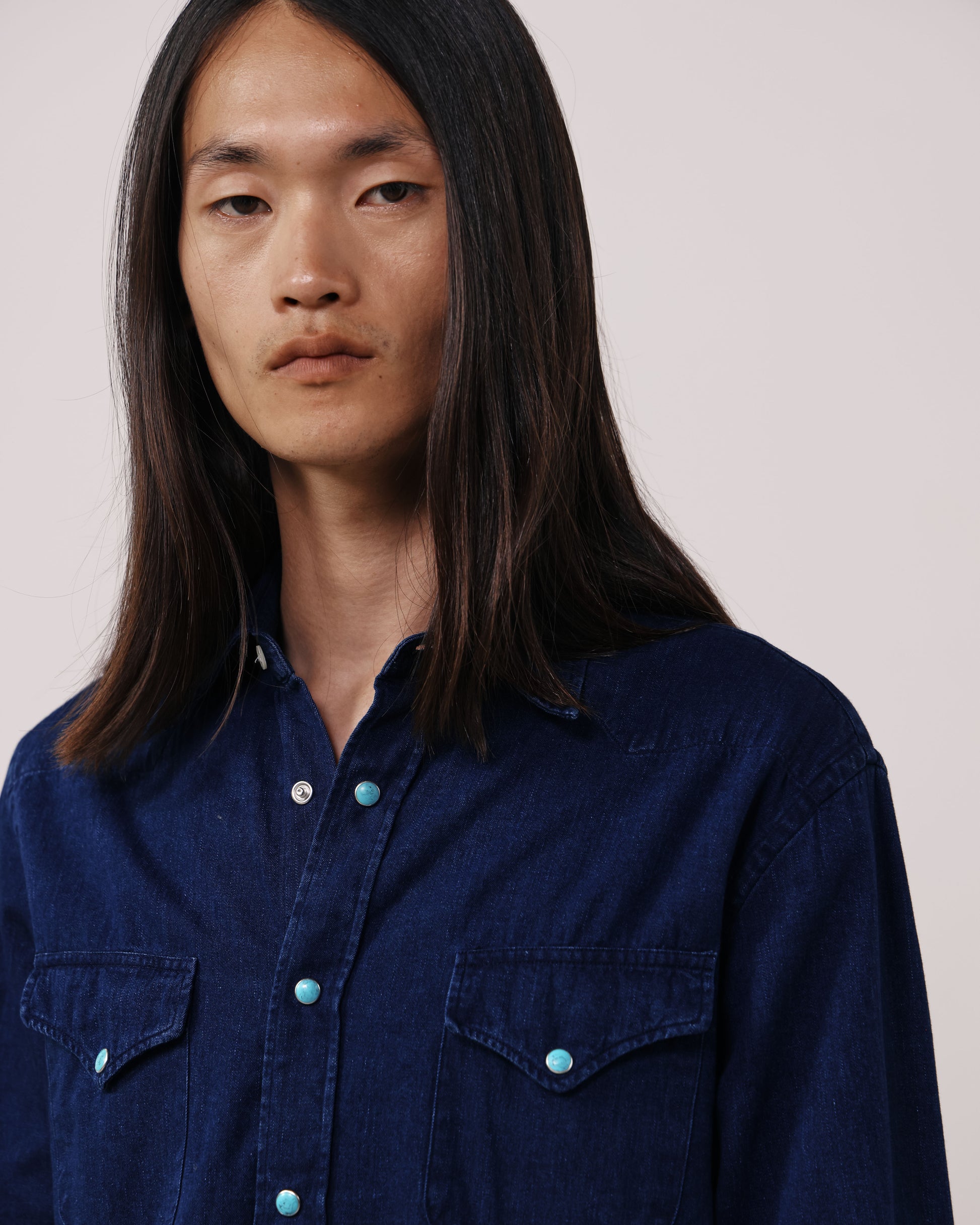 Chemise Homme en Denim Bleu Indigo Pasadena