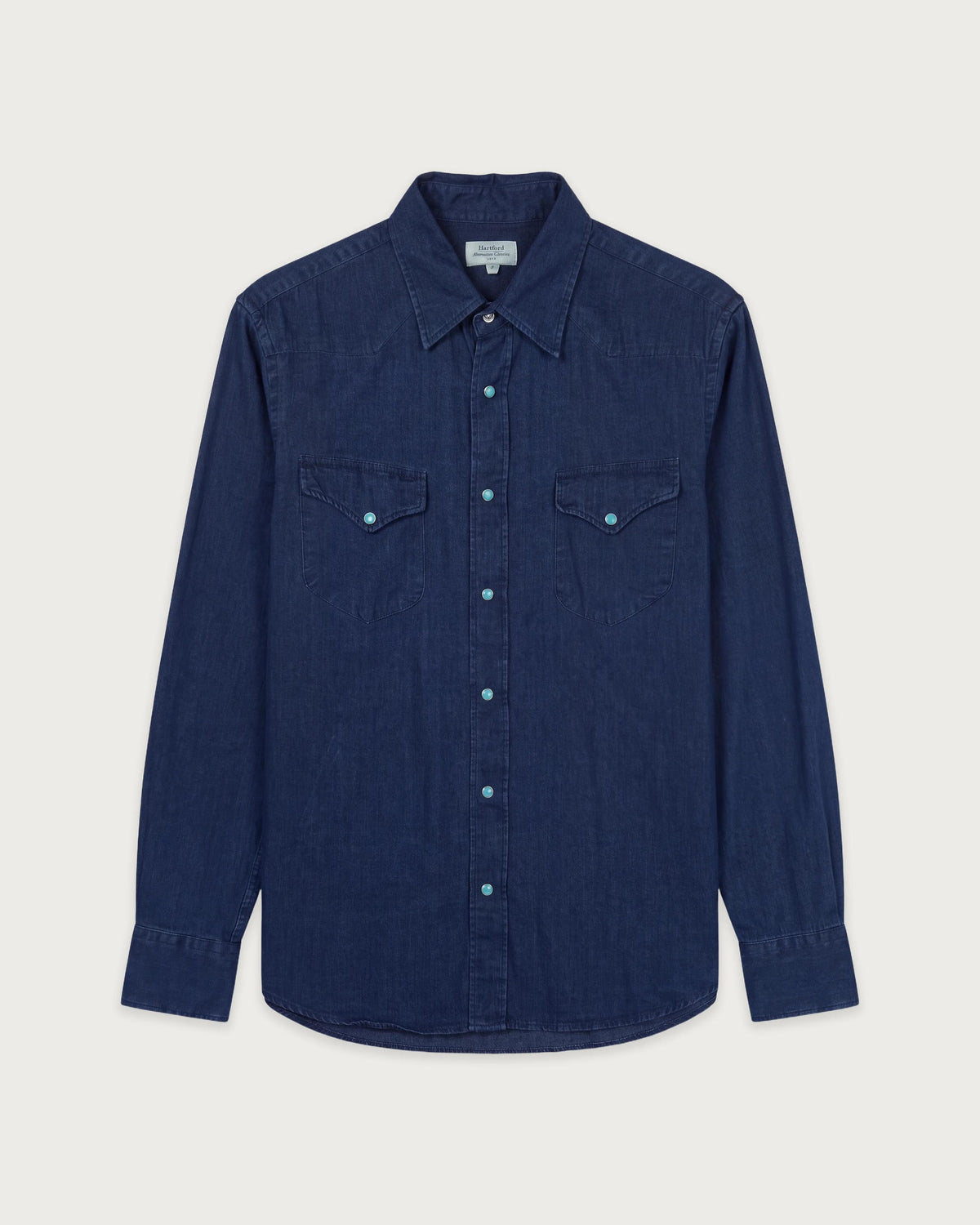 Herrenhemd aus Denim in Indigo Blau Pasadena