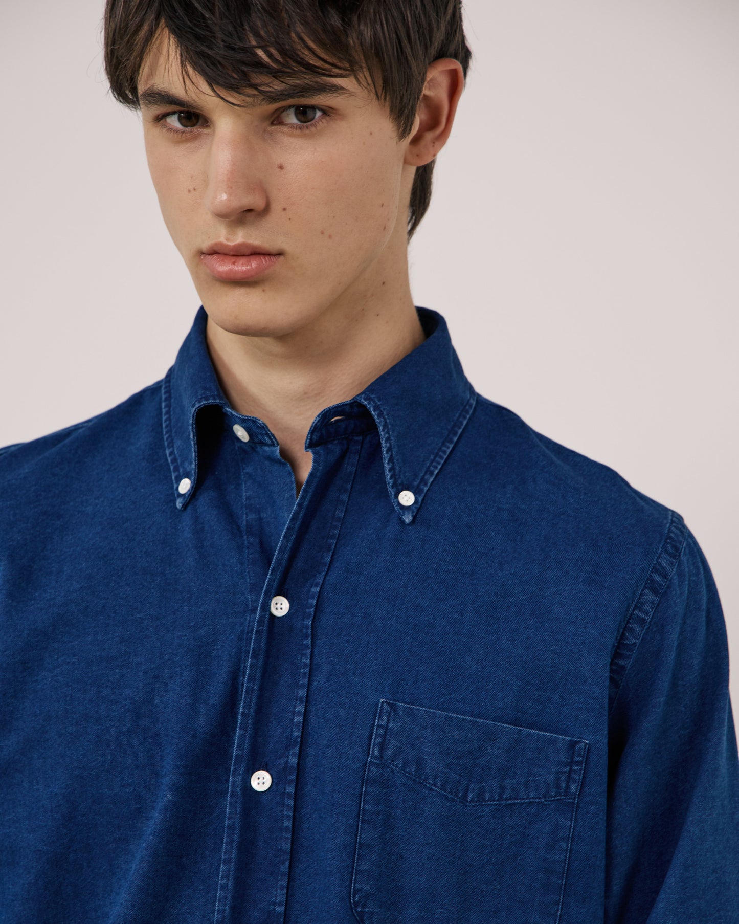 Chemise Homme en Oxford Bleu Indigo Ocbd