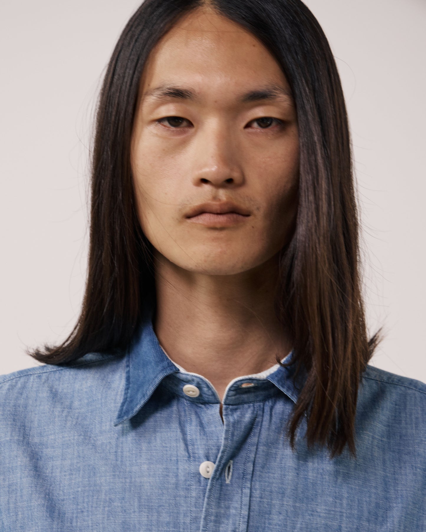 Chemise Homme en Chambray Bleu Indigo Paxi