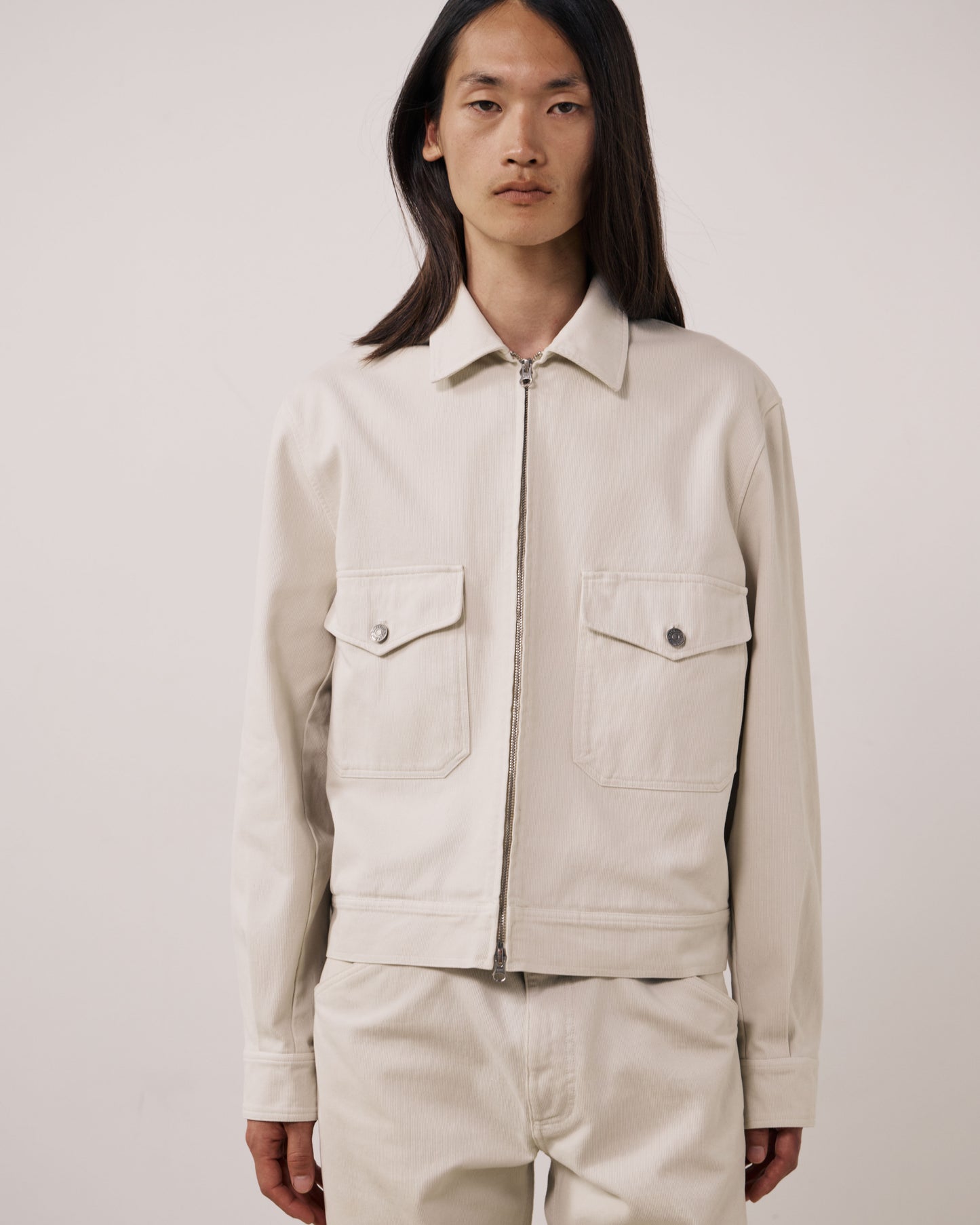 Blouson Homme en Velours Côtelé Ecru Dickey