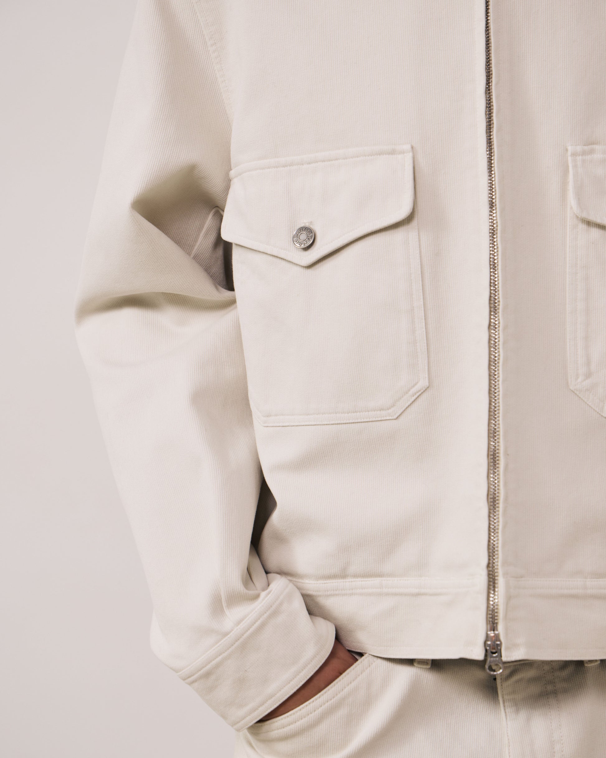 Blouson Homme en Velours Côtelé Ecru Dickey