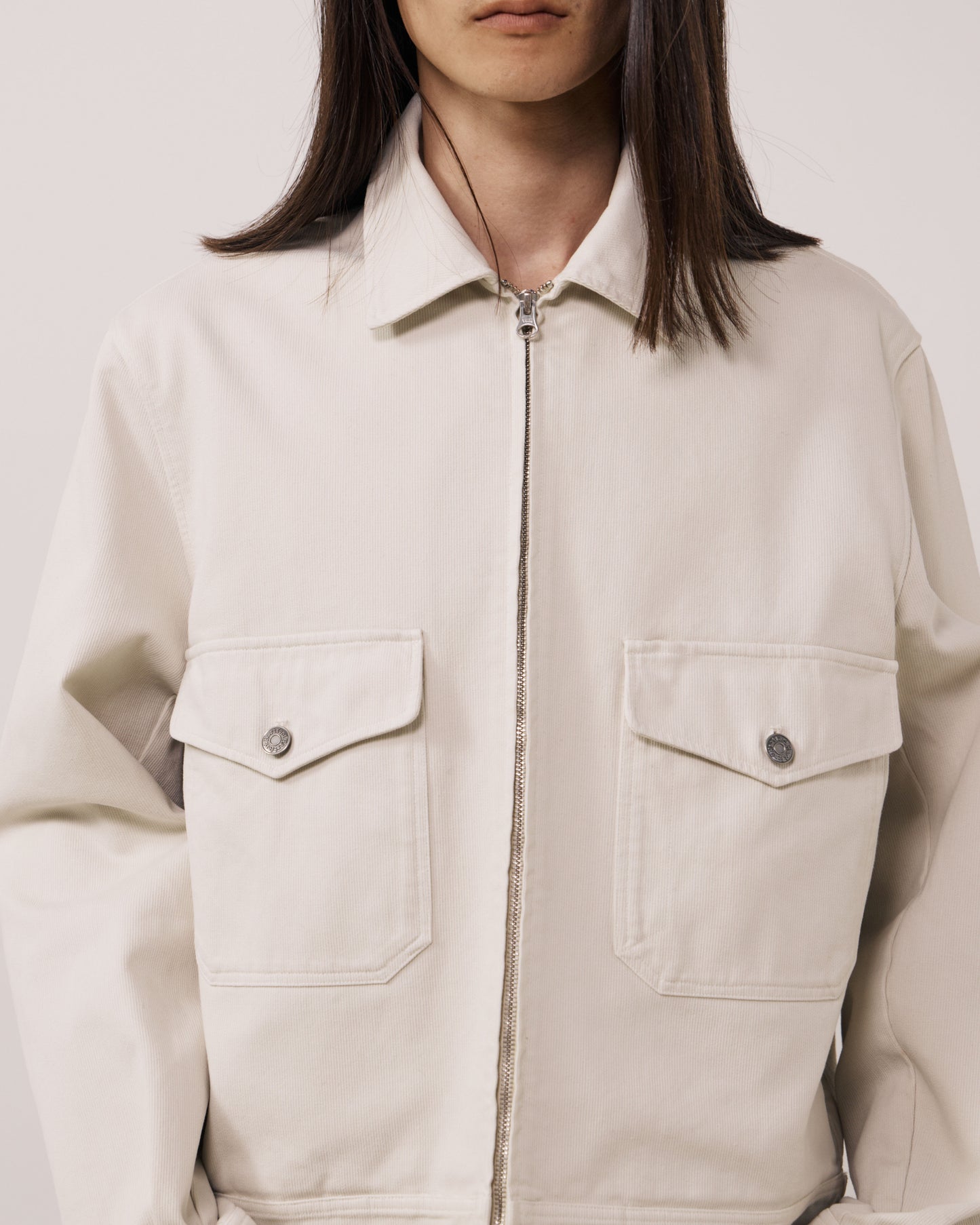 Blouson Homme en Velours Côtelé Ecru Dickey