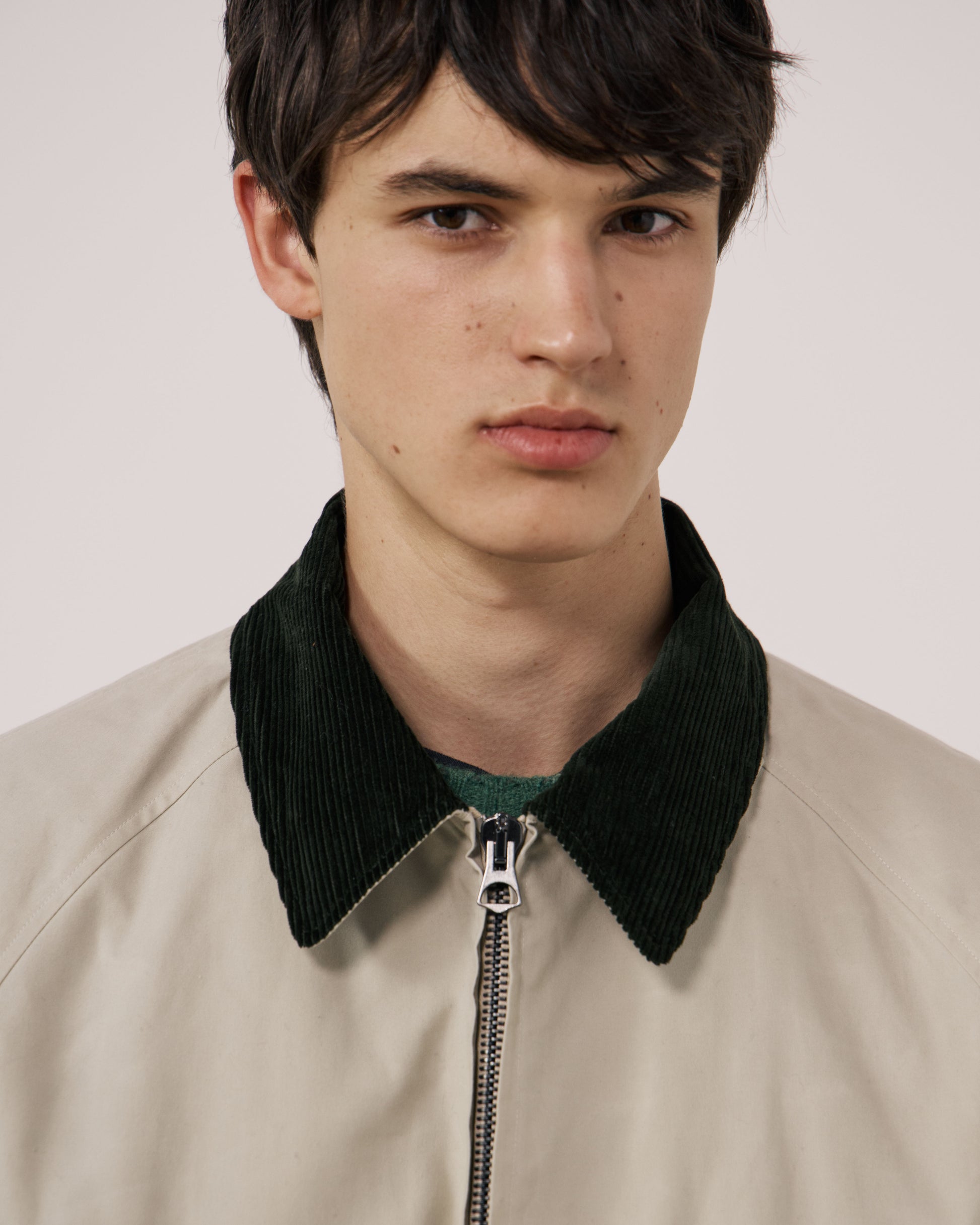 Blouson Homme en Gabardine de Coton Ecru Dancer