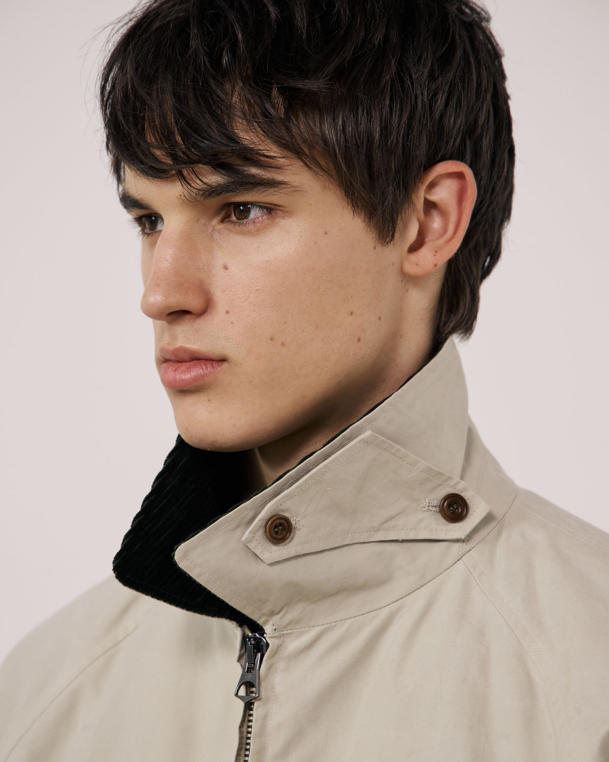 Blouson Homme en Gabardine de Coton Ecru Dancer