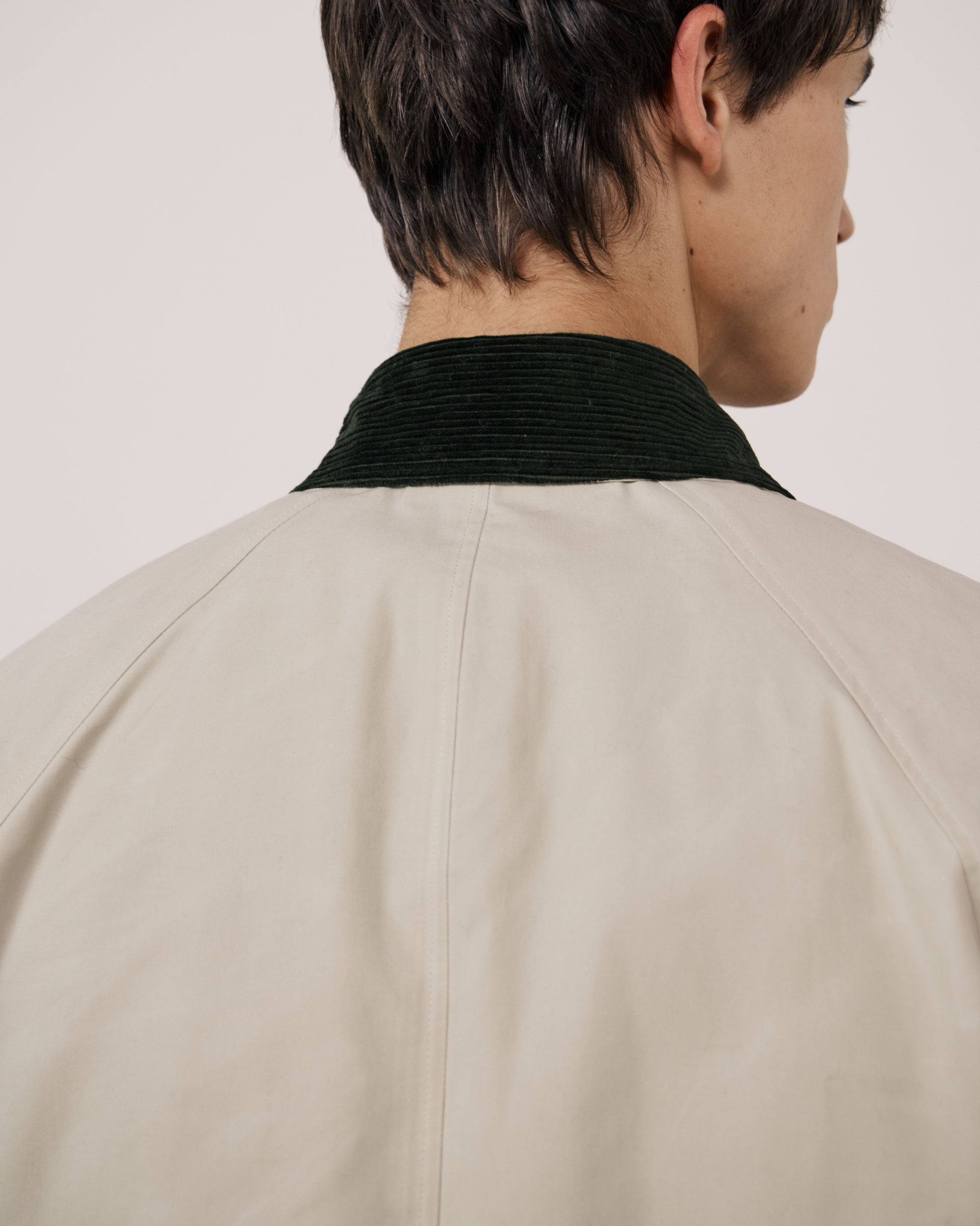 Blouson Homme en Gabardine de Coton Ecru Dancer