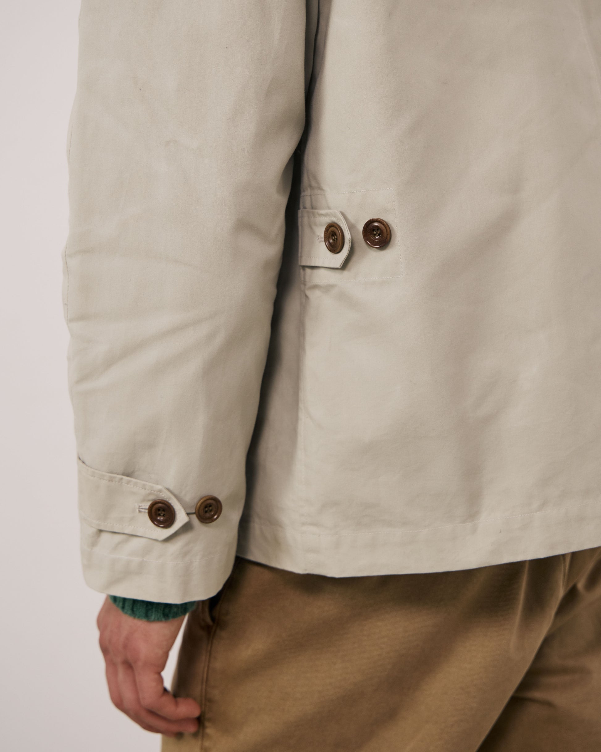 Blouson Homme en Gabardine de Coton Ecru Dancer