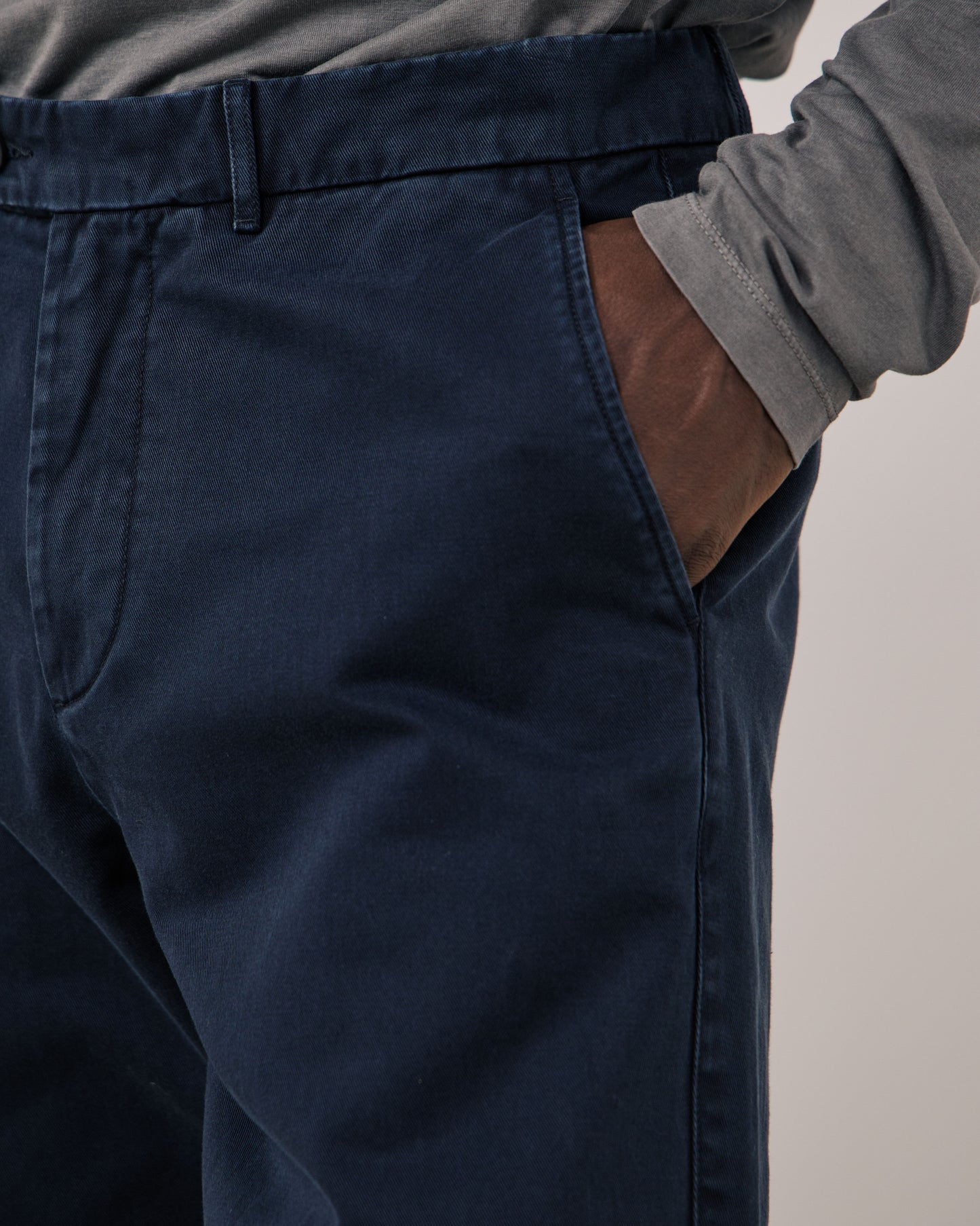 Pantalon Homme en Chino Bleu Marine Taylor