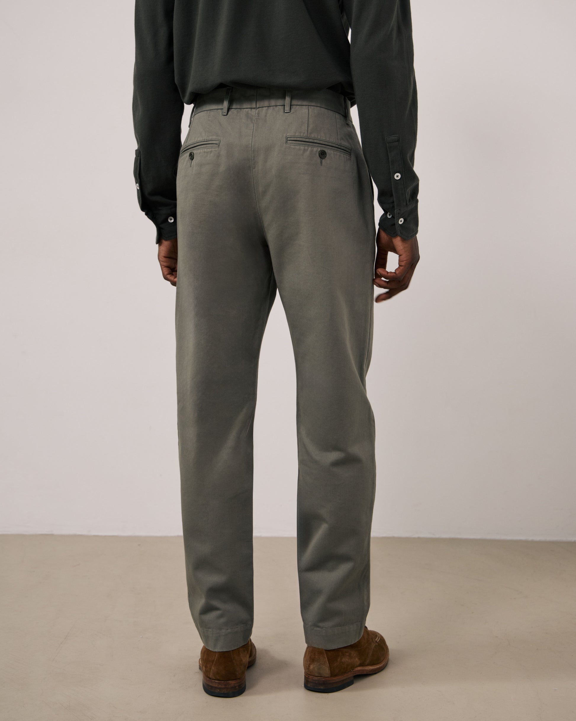 Pantalon Homme en Chino Vert Militaire Taylor