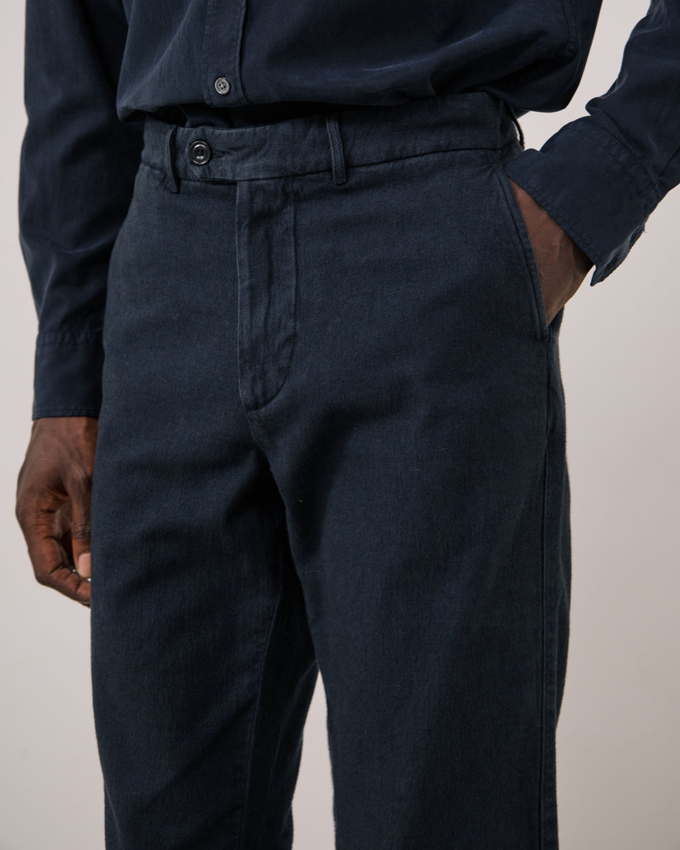 Pantalon Homme en Coton Bleu Marine Taylor - Image 3