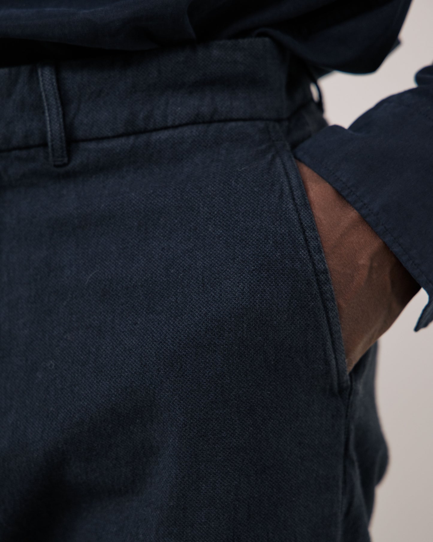 Pantalon Homme en Coton Bleu Marine Taylor