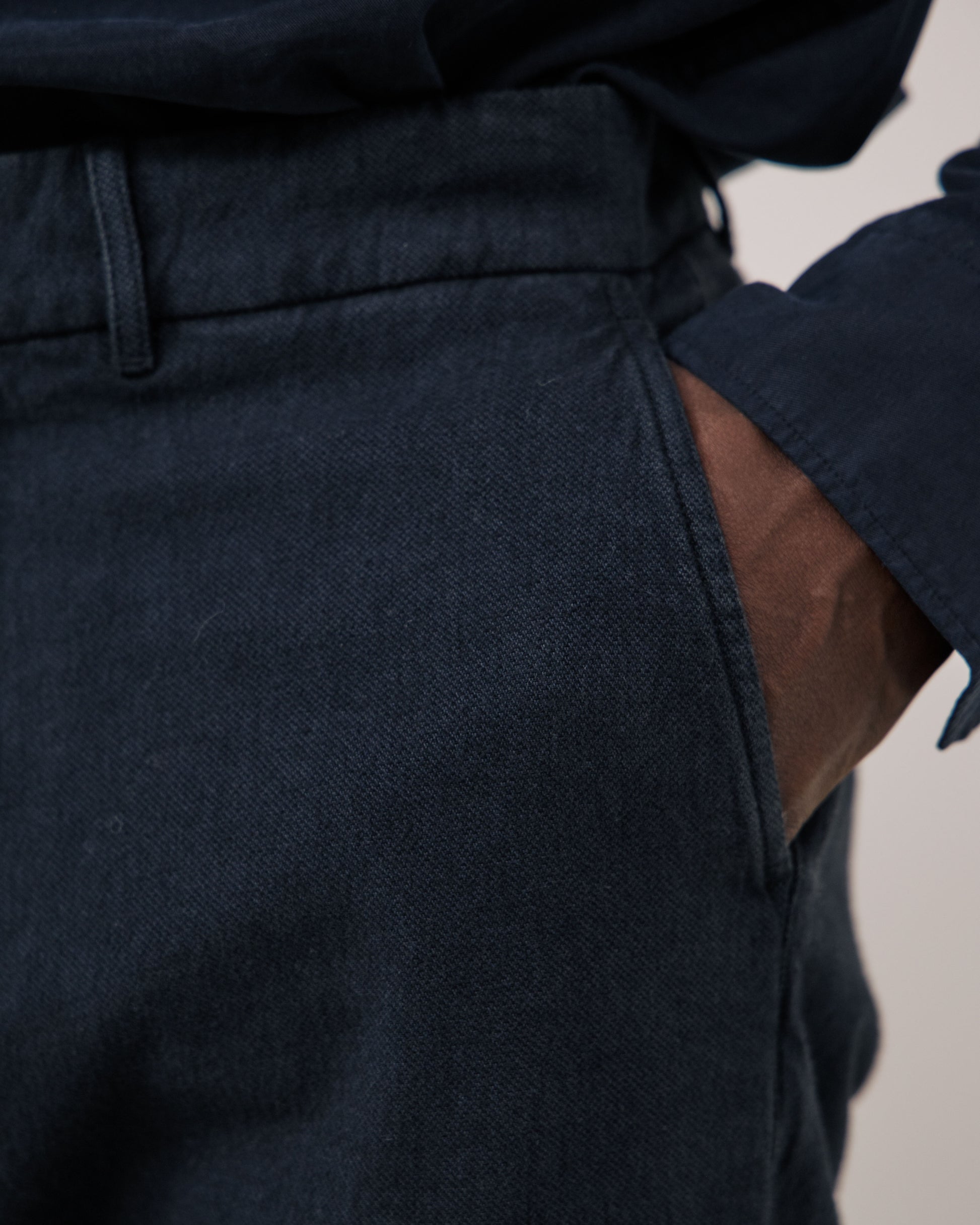 Pantalon Homme en Coton Bleu Marine Taylor