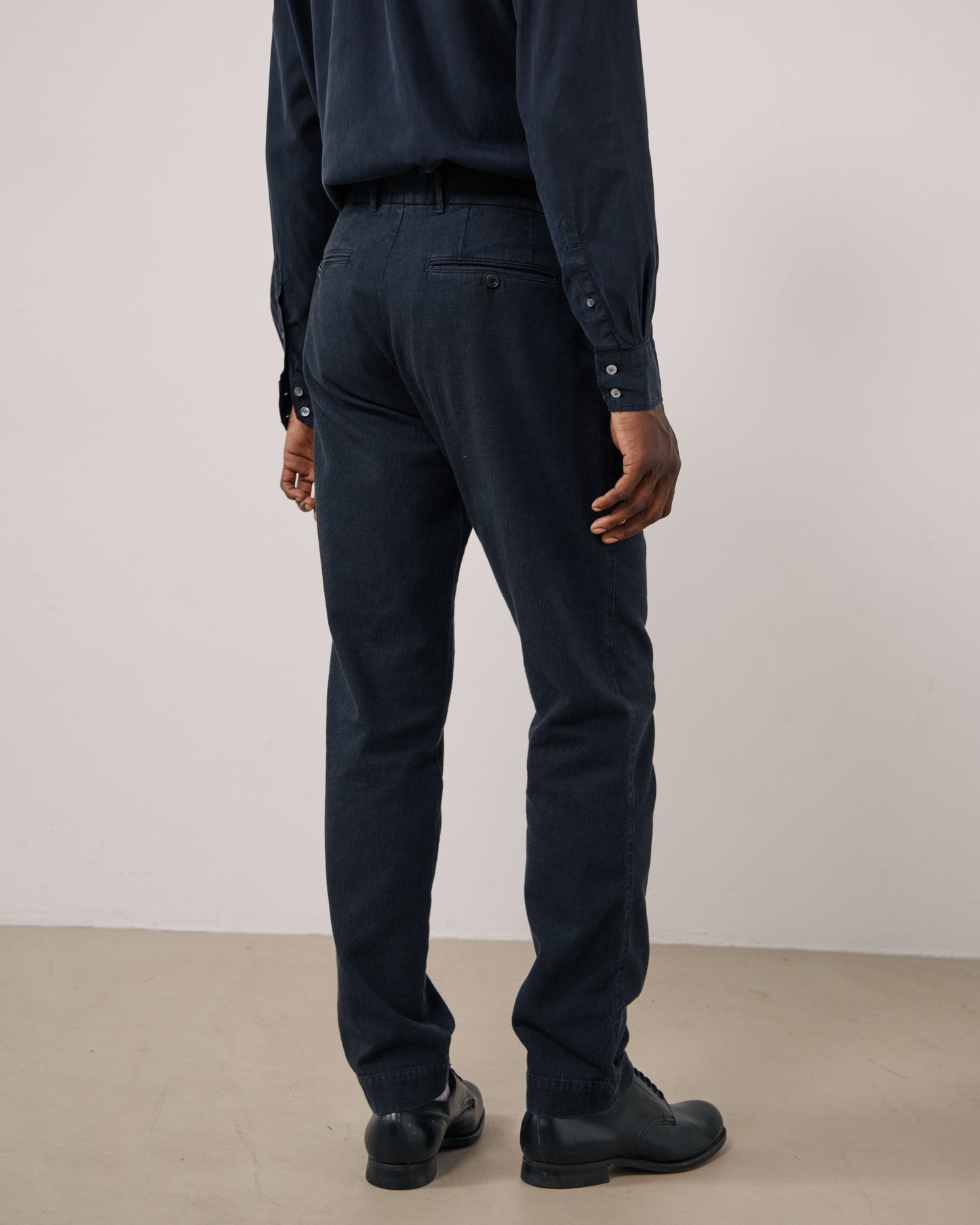 Pantalon Homme en Coton Bleu Marine Taylor