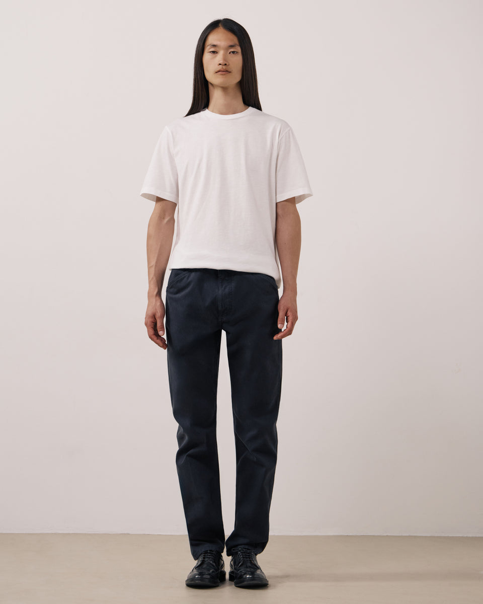 Pantalon Homme en Velours Côtelé Bleu Marine Terrence - Image principale