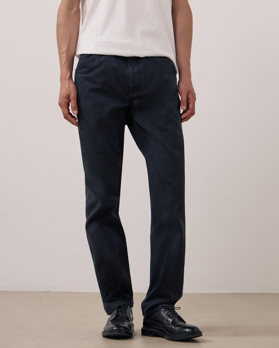 Pantalon Homme en Velours Côtelé Bleu Marine Terrence - Image 2