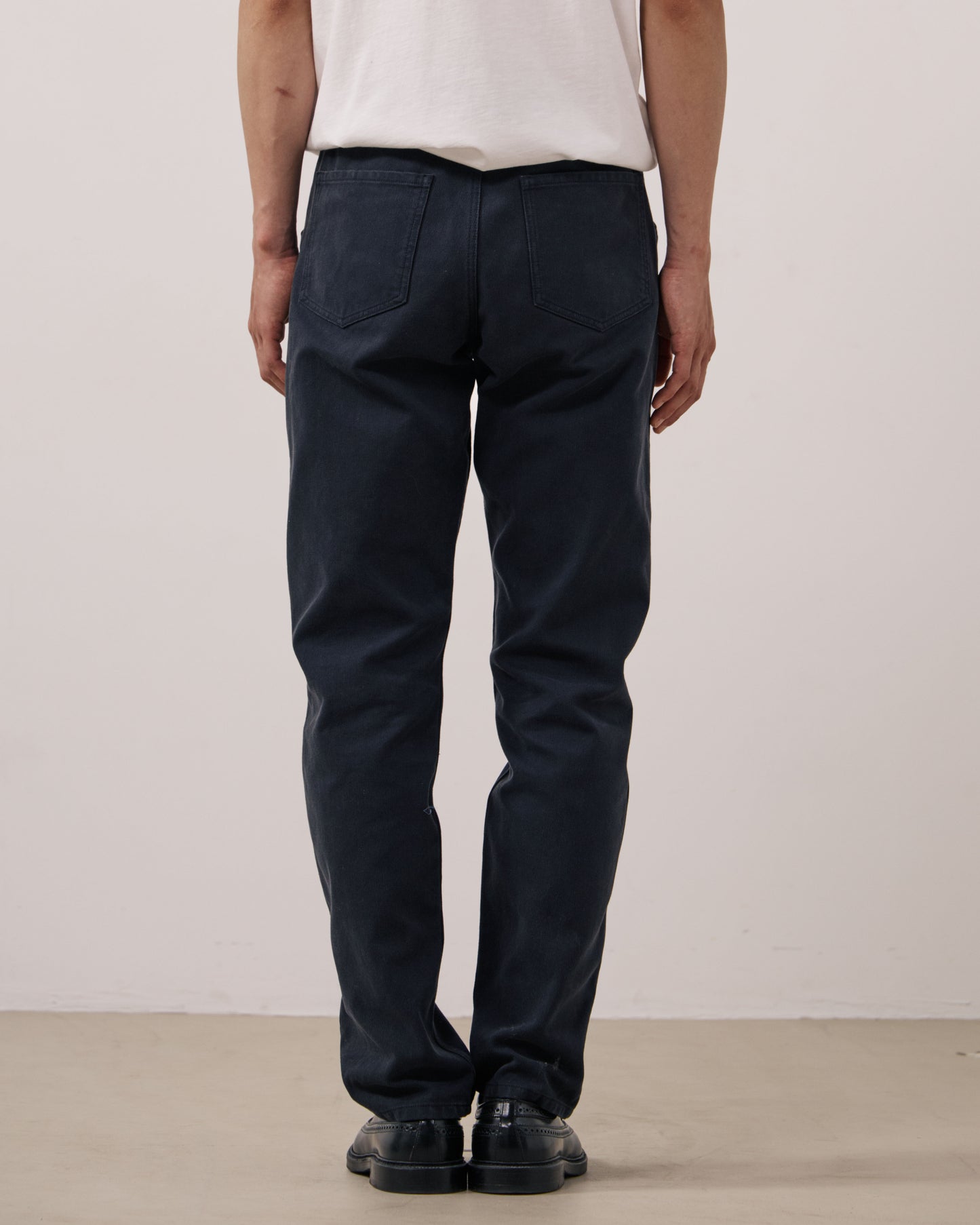Pantalon Homme en Velours Côtelé Bleu Marine Terrence