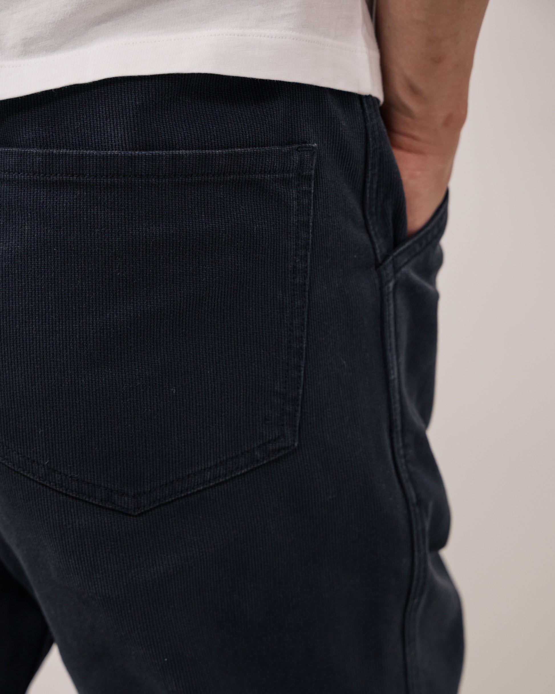 Pantalon Homme en Velours Côtelé Bleu Marine Terrence